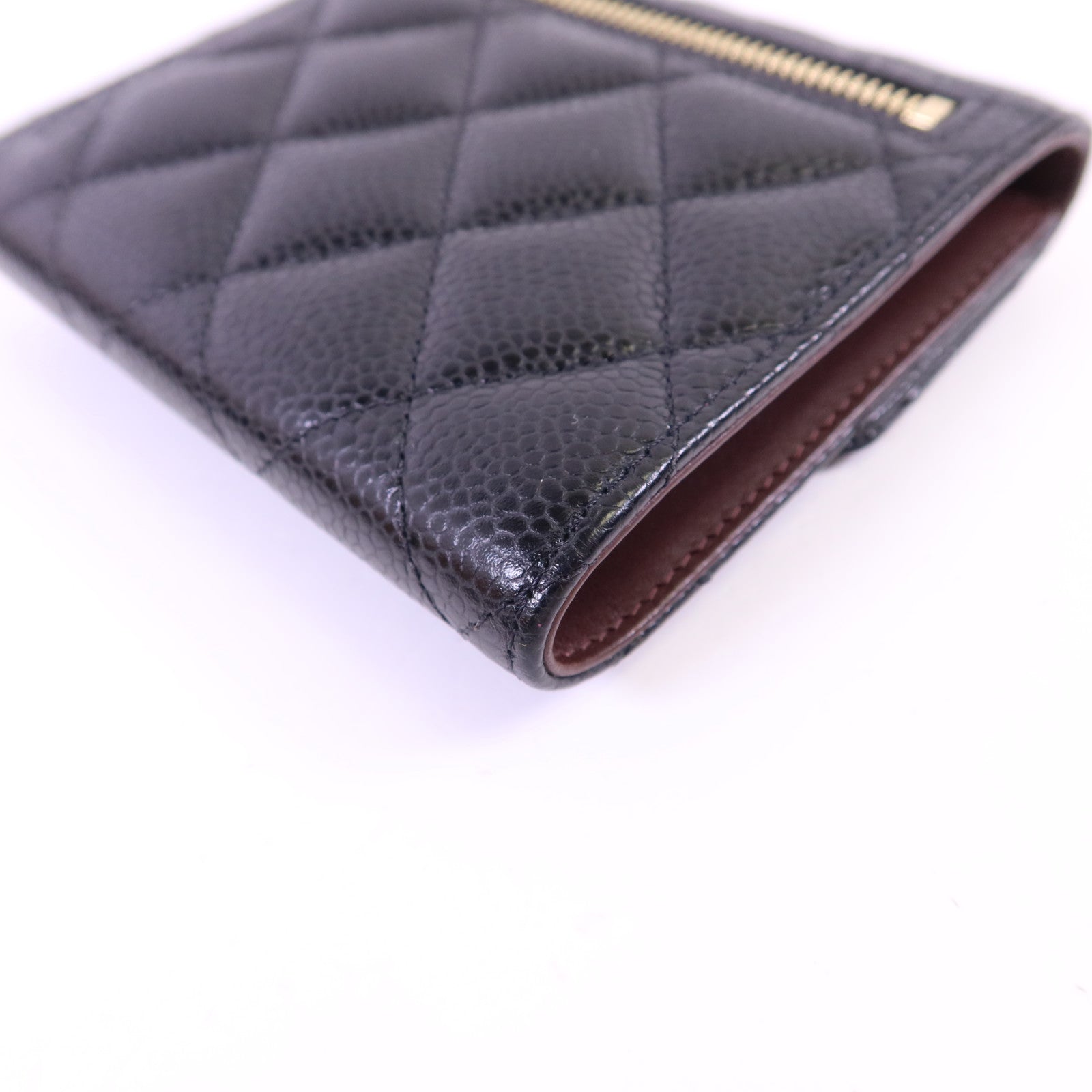 CHANEL 牛皮皮革Wallet金扣錢包