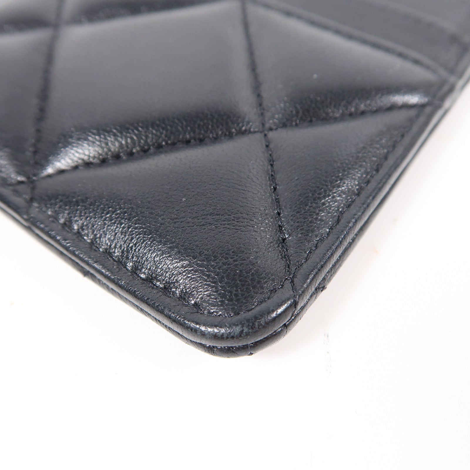 CHANEL 菱格牛皮皮革Chanel 19 Long Wallet銀扣長錢包黑色