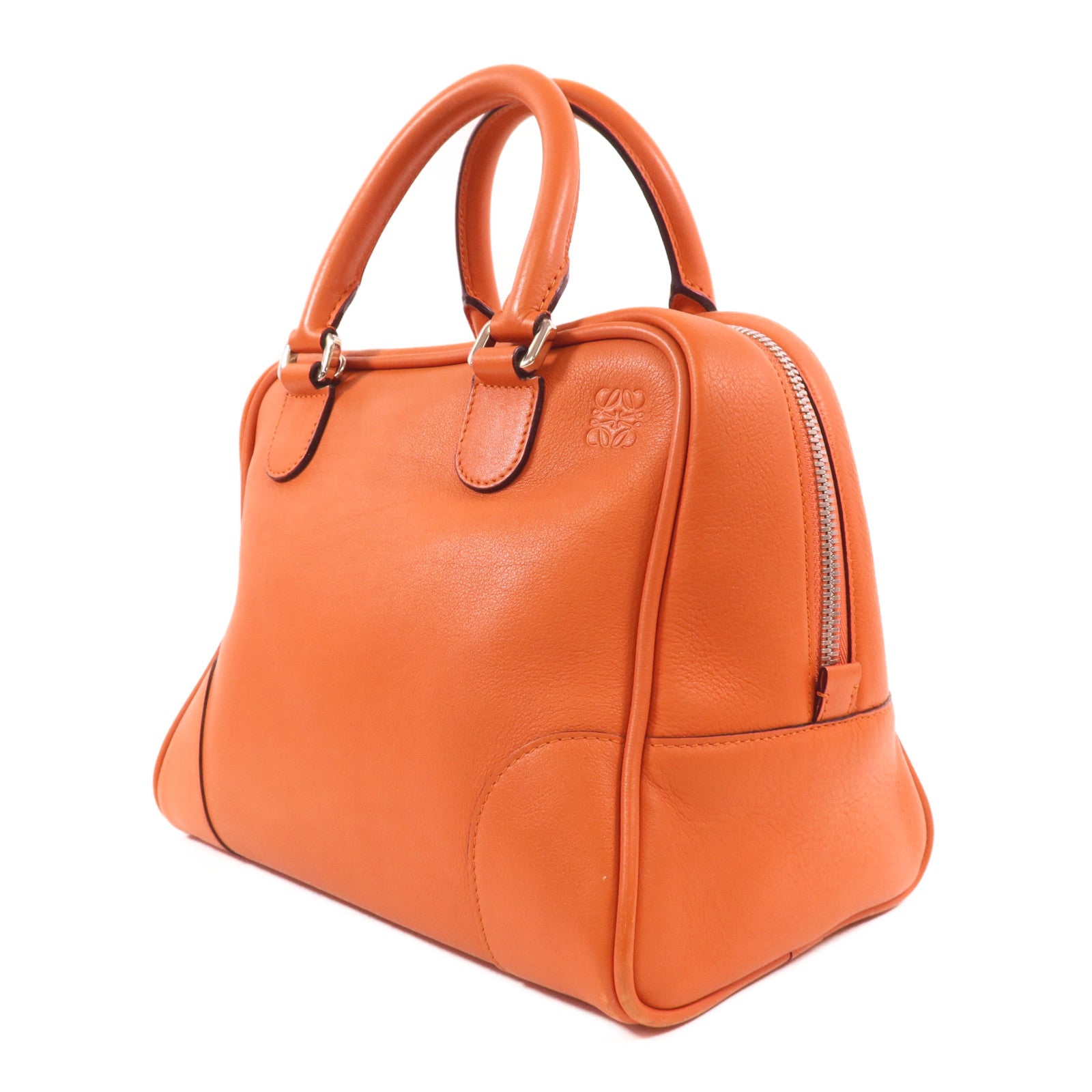 LOEWE 牛皮皮革2 Way Shoulder銀扣手挽肩背兩用袋