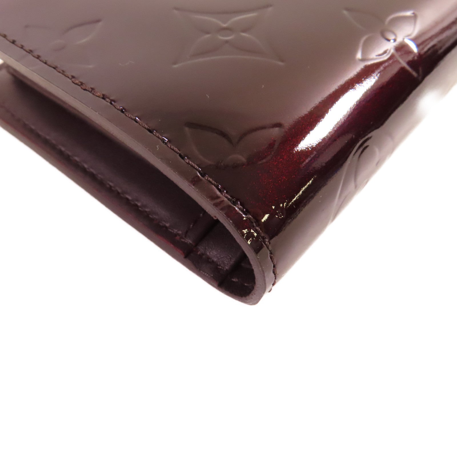 LOUIS VUITTON Monogram Vernis Portefeuille Viennois Bi-fold Wallet金扣短錢包紫色