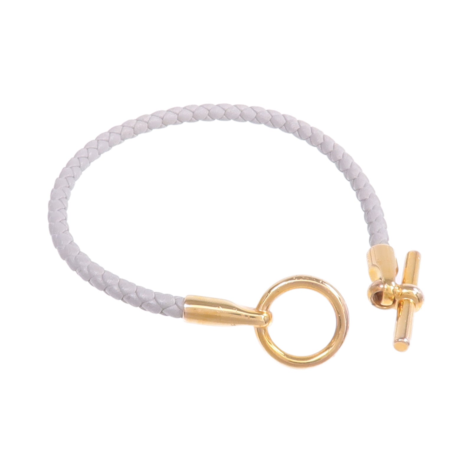 HERMES 【激減優惠】Swift皮革Glenan Bracelet金扣手帶Bleu Glacier