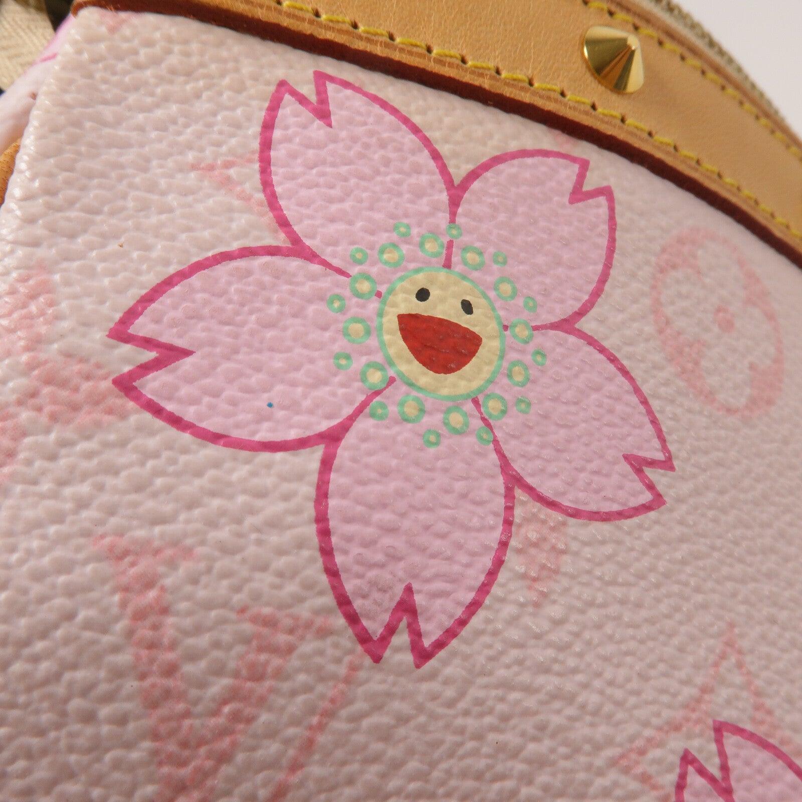 LOUIS VUITTON Monogram/Vachetta Cherry Blossom Pochette Accessoires