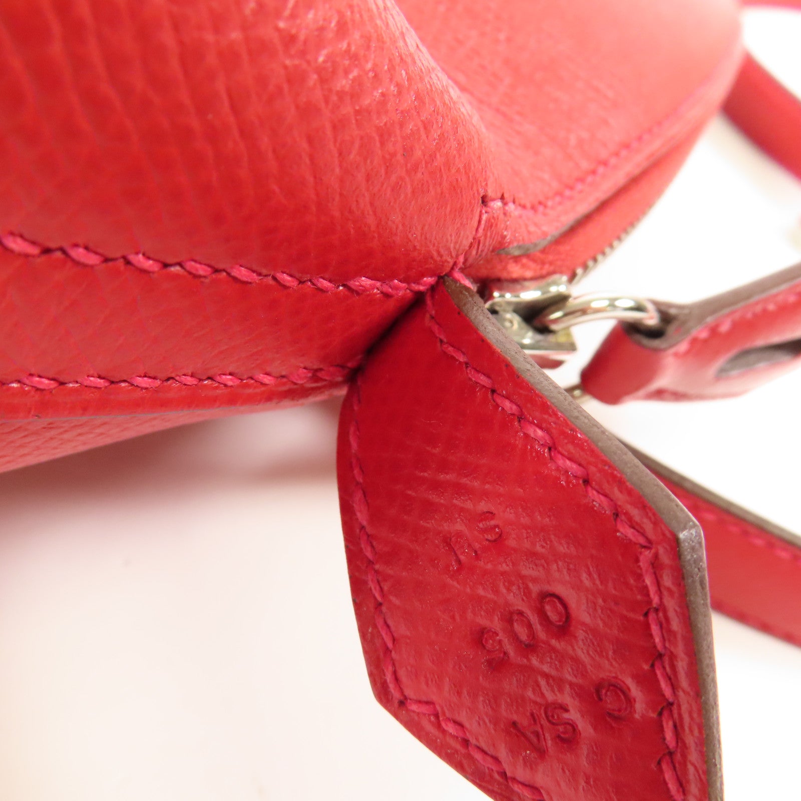 HERMES Epsom皮革Bolide1923 30銀扣手挽肩背兩用袋Rouge Tomate