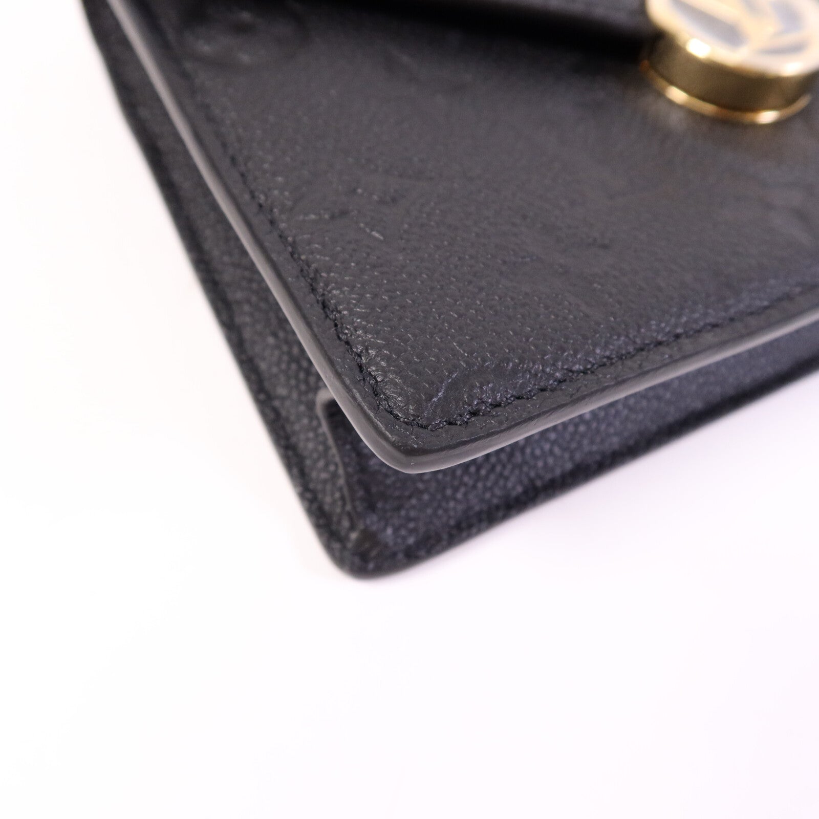 LOUIS VUITTON Monogram Empreinte皮革Wallet On Chain Rosy金扣鏈帶肩背袋