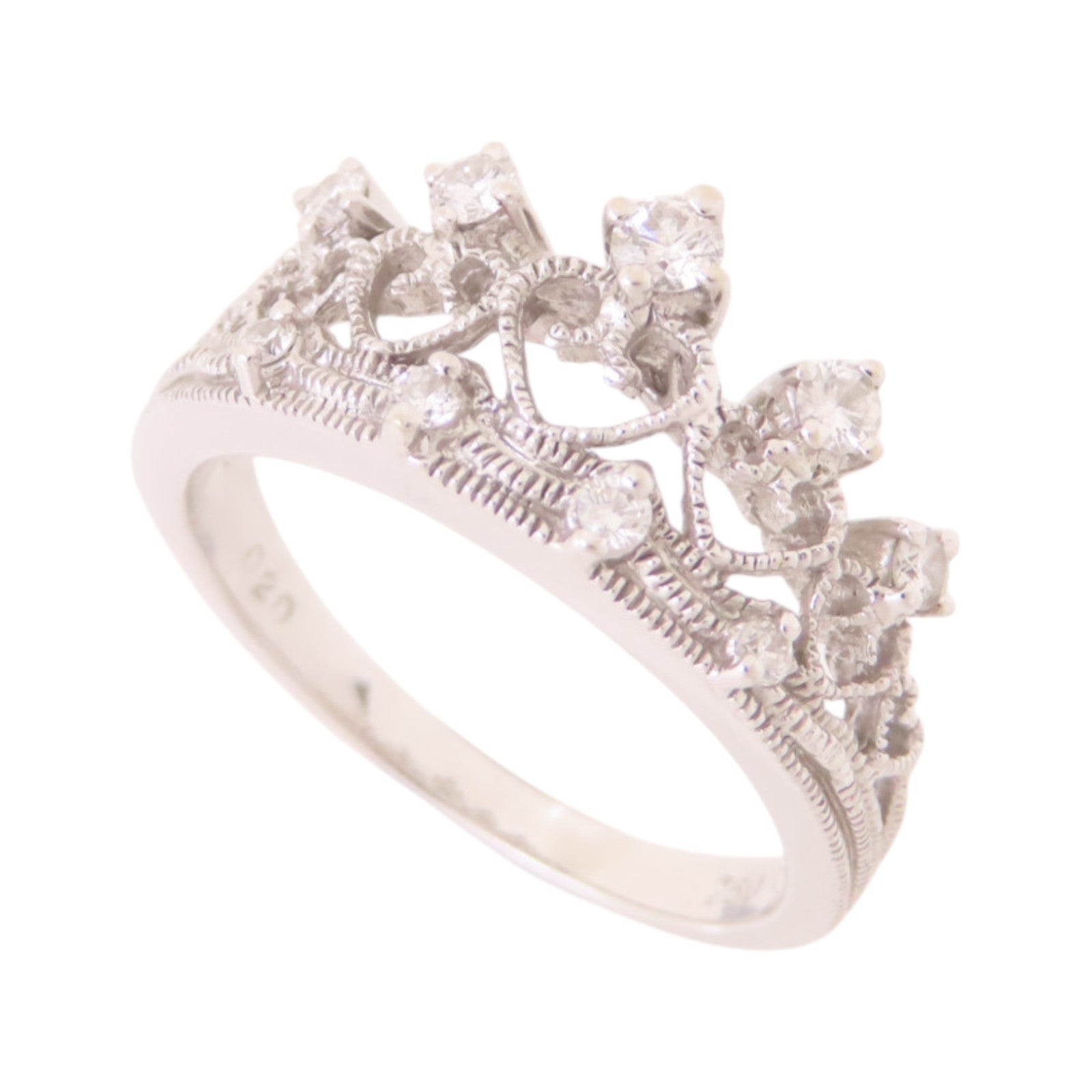 JEWELRY 18K白金/鑽石Diamond Ring戒指US#4.5