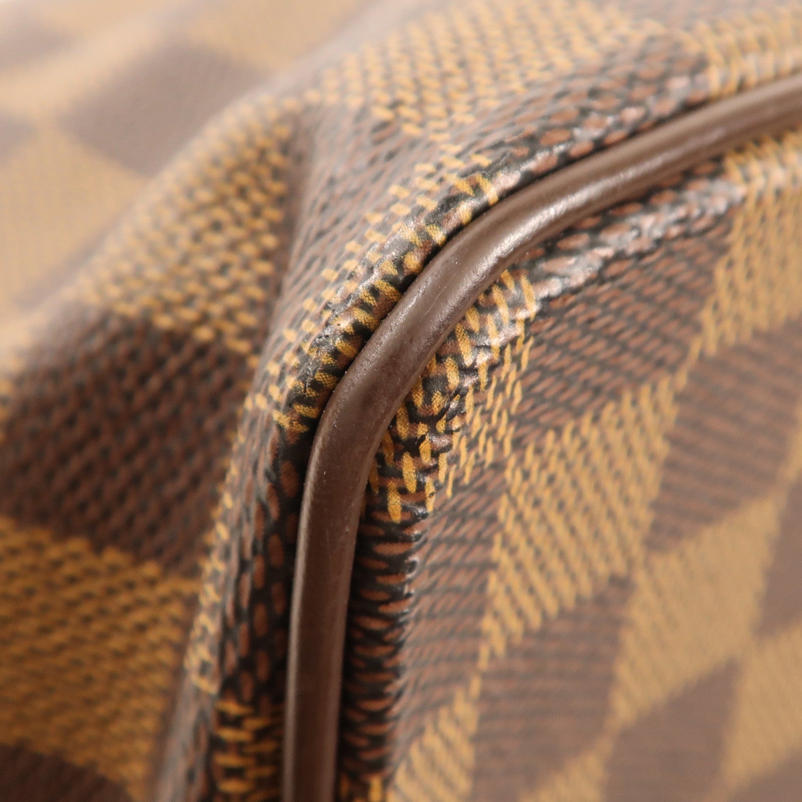 LOUIS VUITTON Damier Saleya MM金扣肩背袋棕色