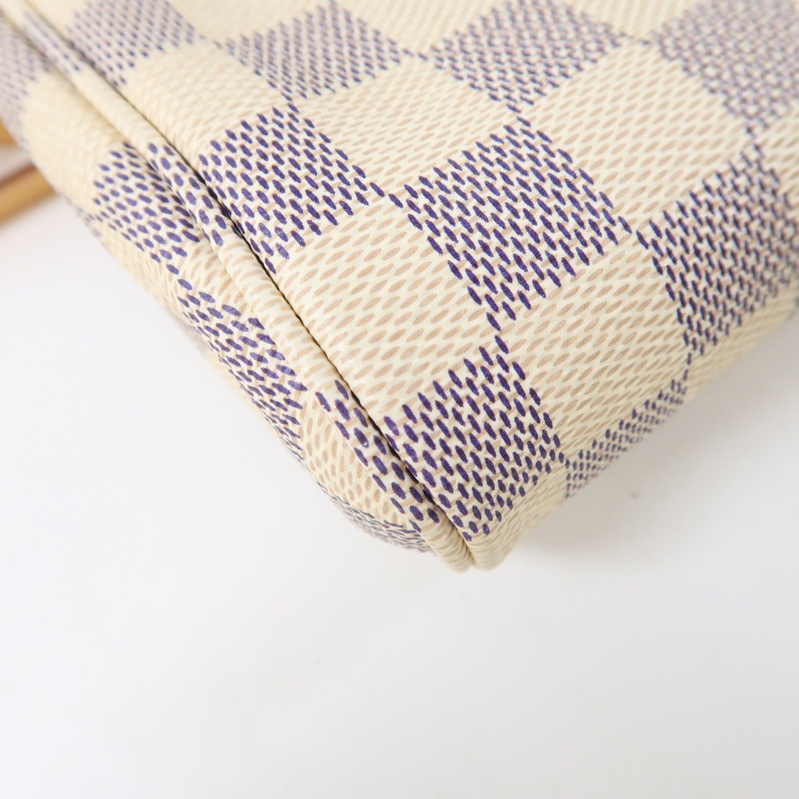 LOUIS VUITTON Damier Azur Favorite MM金扣手挽肩背兩用袋白色