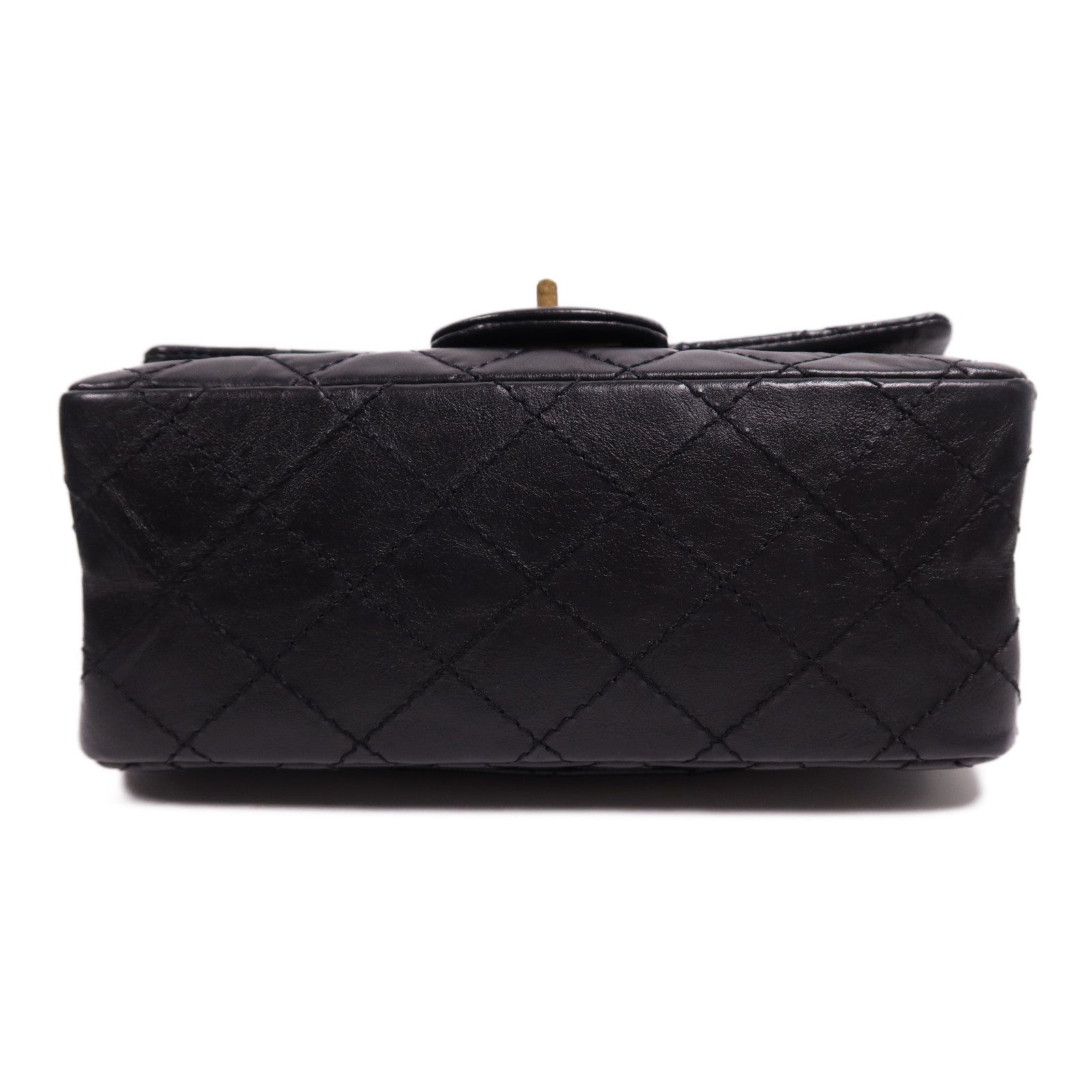 CHANEL 牛皮皮革Mini 2.55金扣鏈帶肩背袋