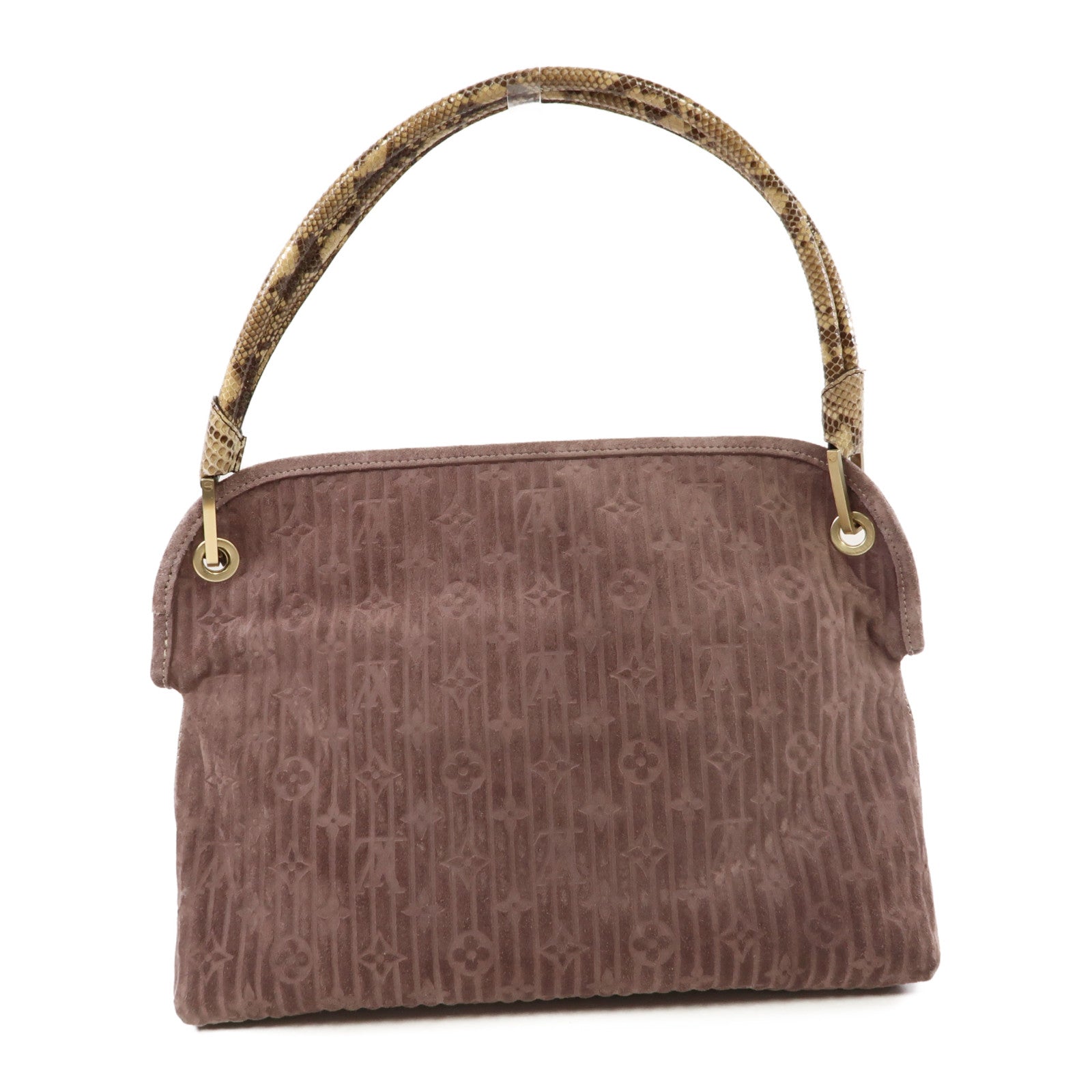 LOUIS VUITTON 【激減優惠】Monogram Suede/蛇皮皮革 Kohl Whisper PM金扣紫色
