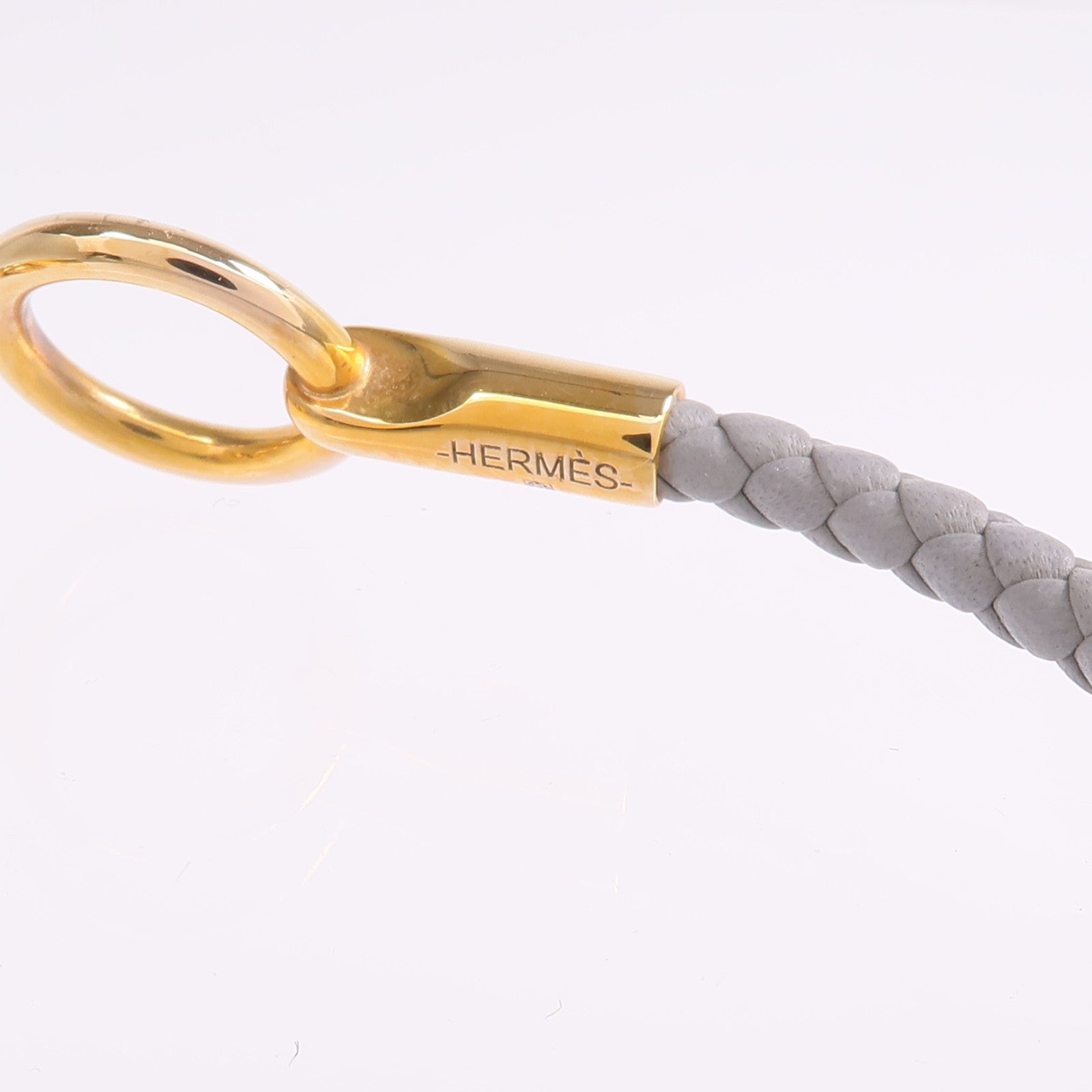 HERMES 【激減優惠】Swift皮革Glenan Bracelet金扣手帶Bleu Glacier