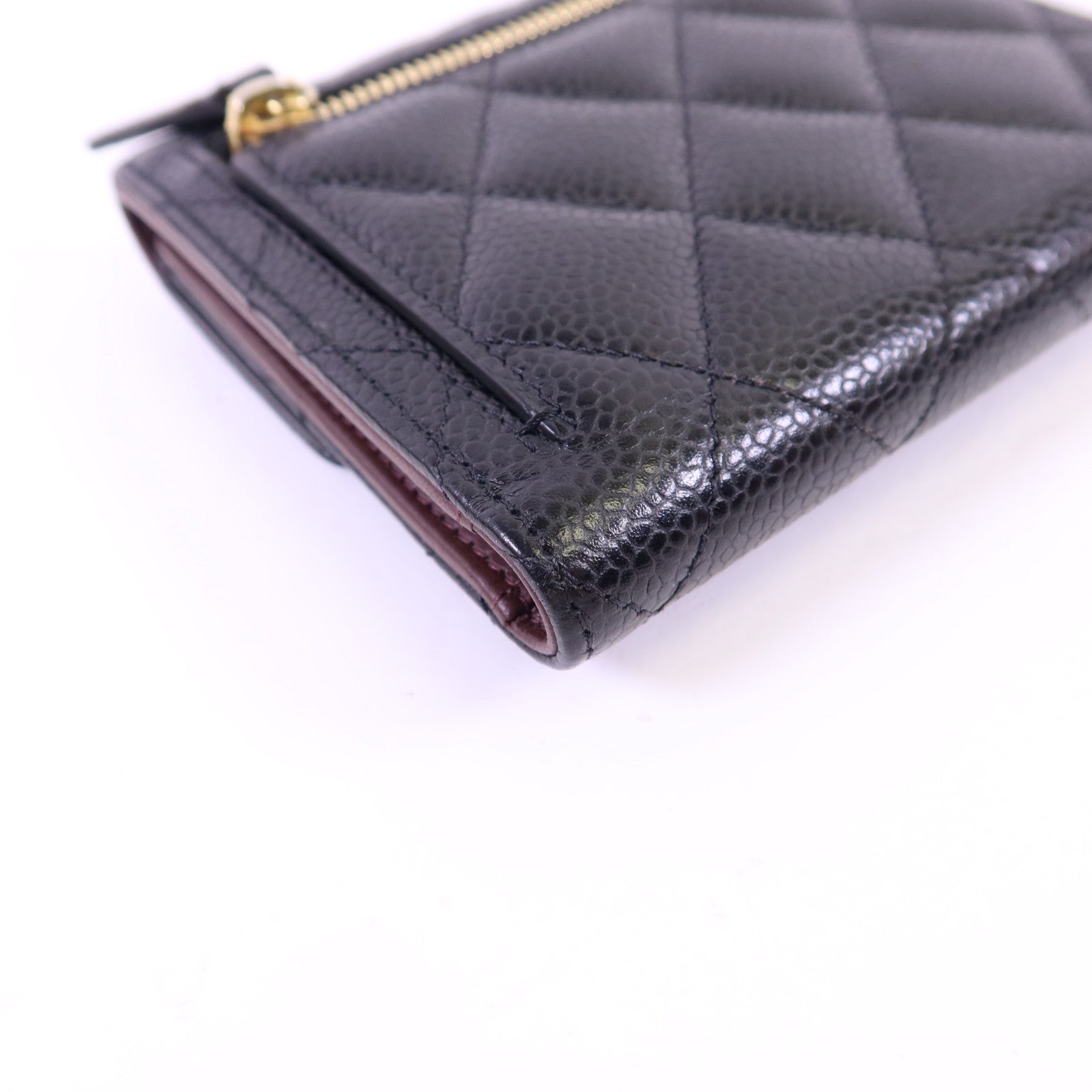 CHANEL 牛皮皮革Wallet金扣錢包