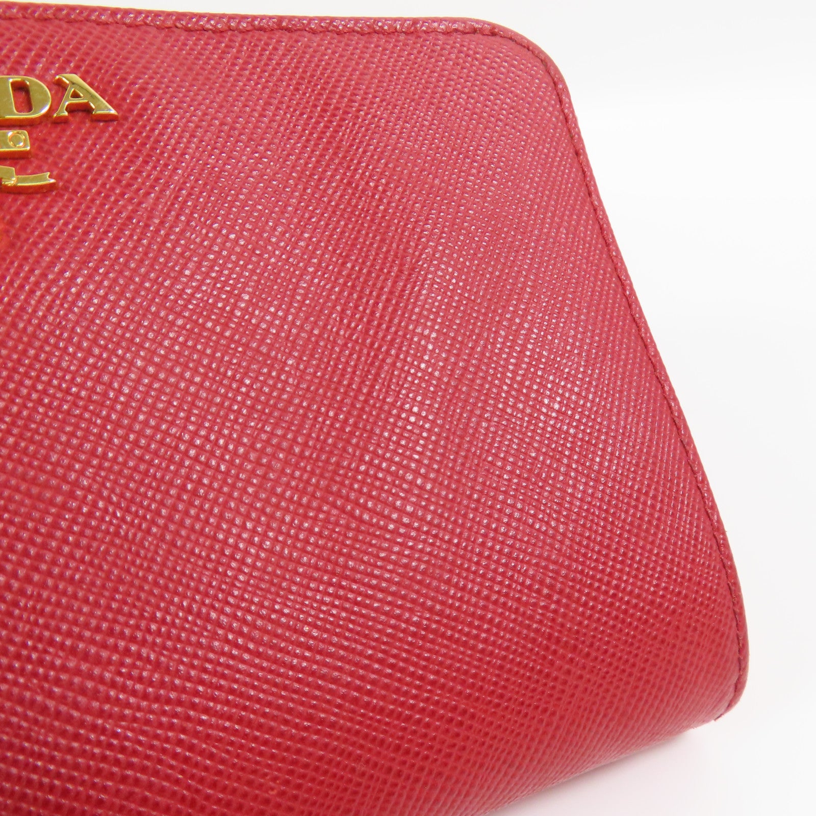 PRADA Saffiano皮革Middle Wallet金扣錢包