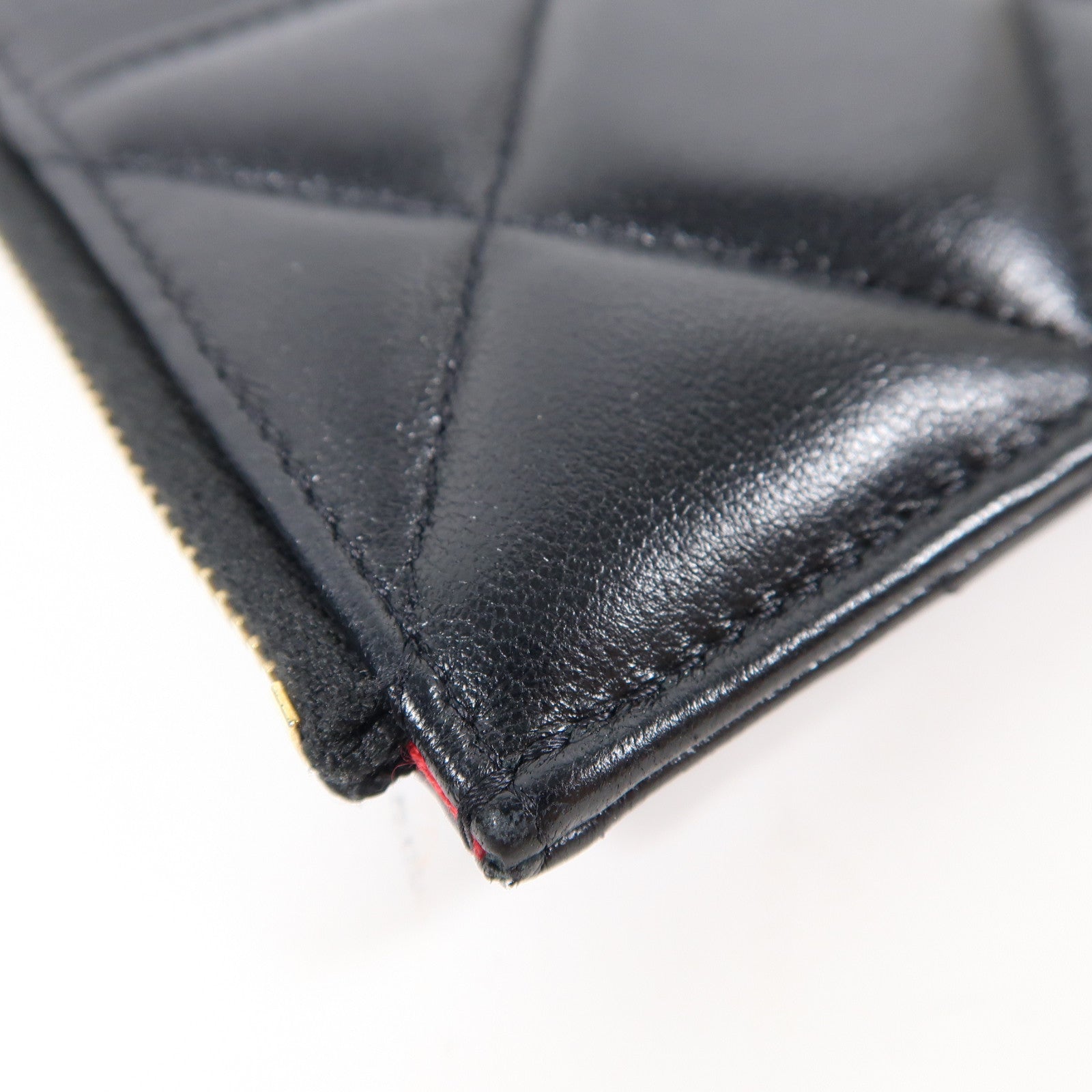 CHANEL 菱格牛皮皮革Chanel 19 Long Wallet銀扣長錢包黑色