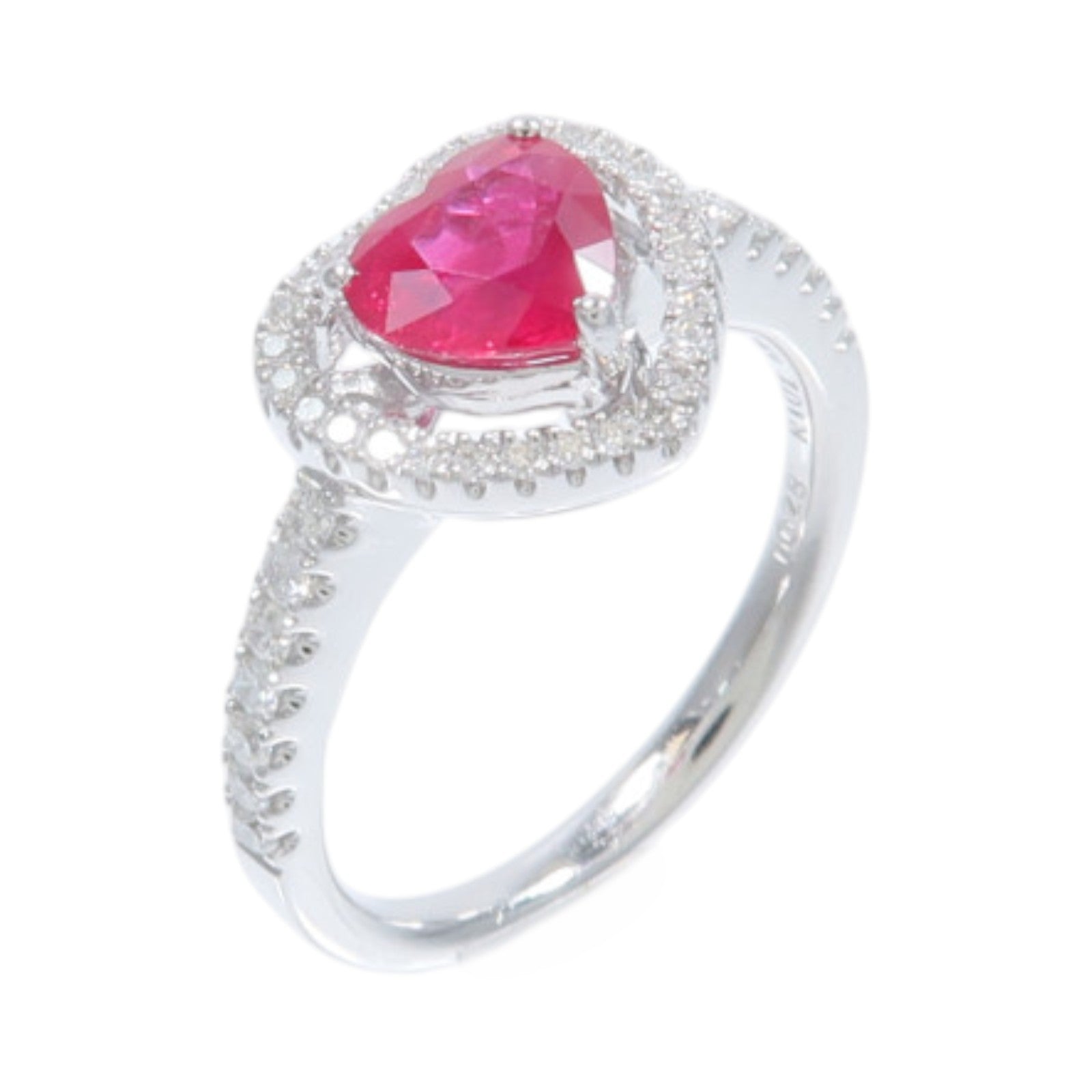 JEWELRY 18K白金Ruby Diamond Ring紅寶石/鑽石戒指