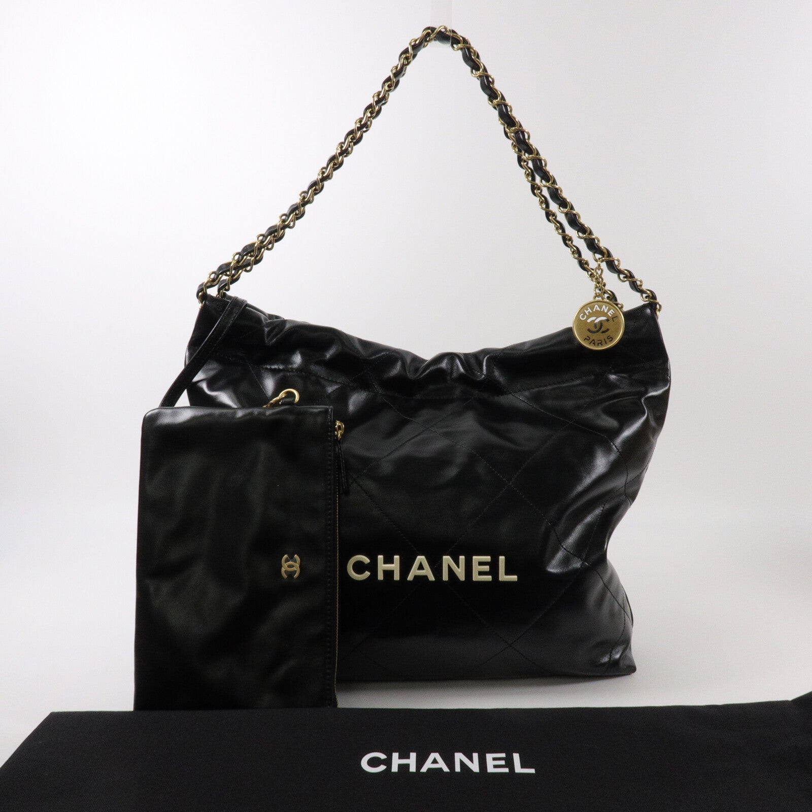 CHANEL 牛皮皮革Chanel 22 Small鏈帶肩背袋