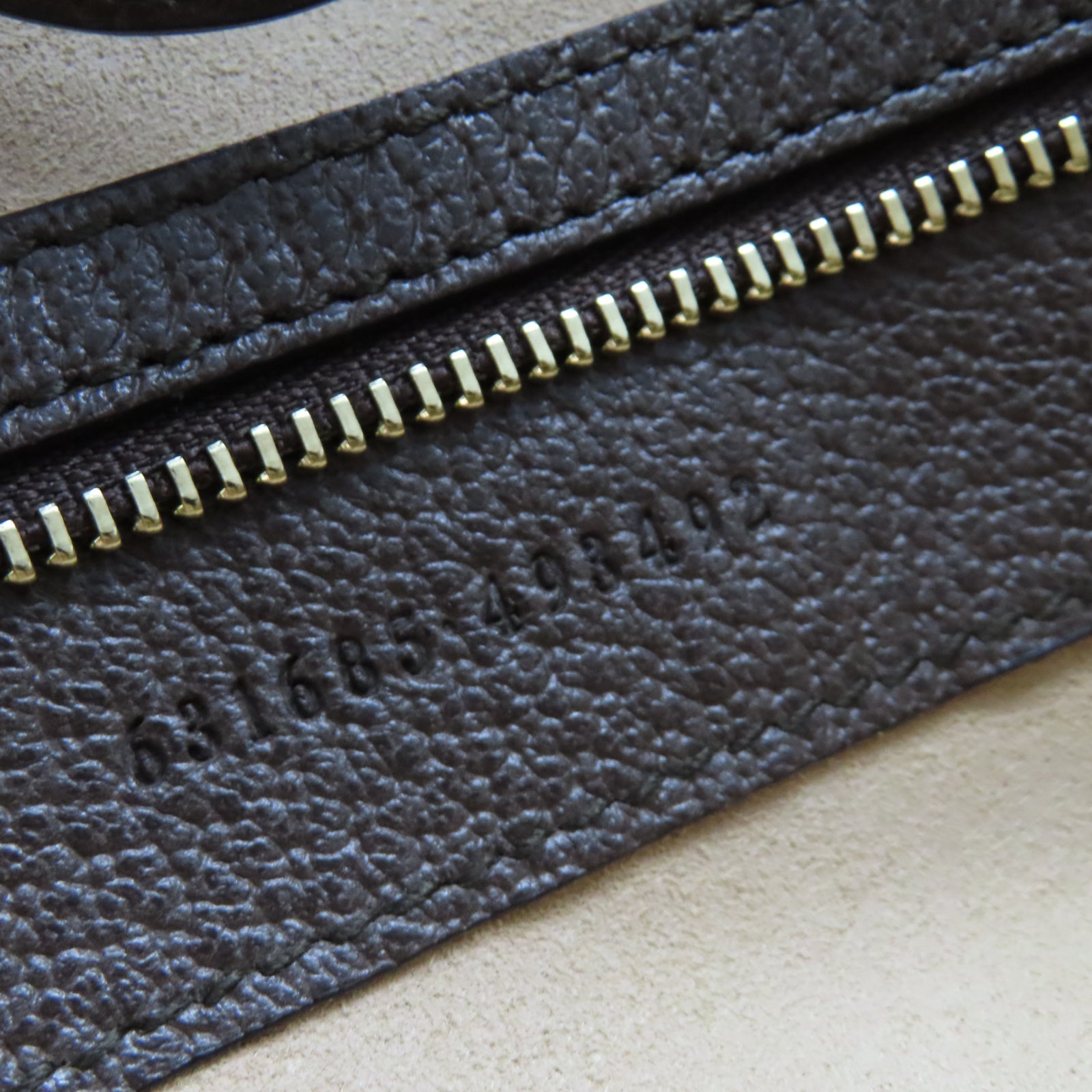 GUCCI 塗層帆布Ophidia金扣手挽袋啡色