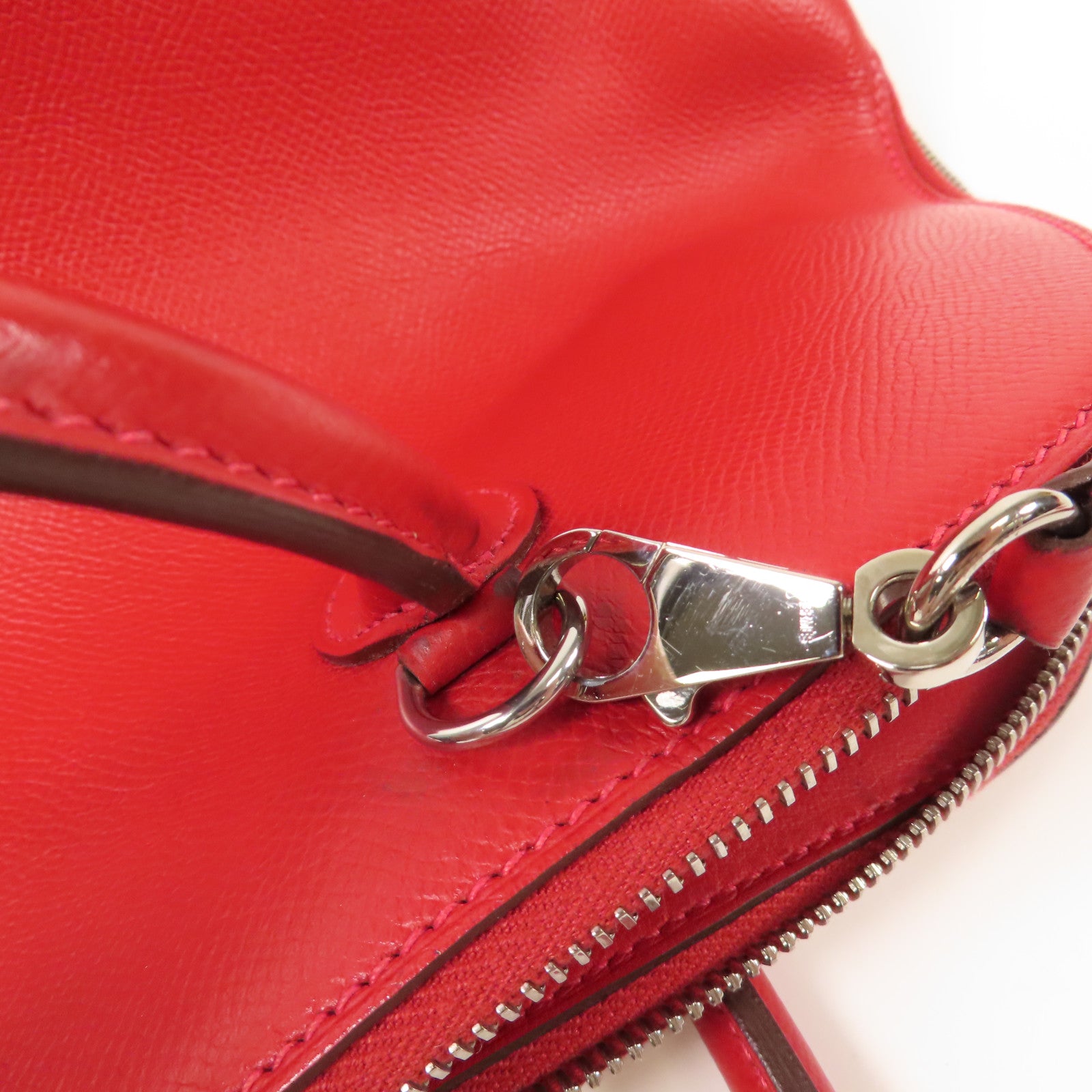 HERMES Epsom皮革Bolide1923 30銀扣手挽肩背兩用袋Rouge Tomate