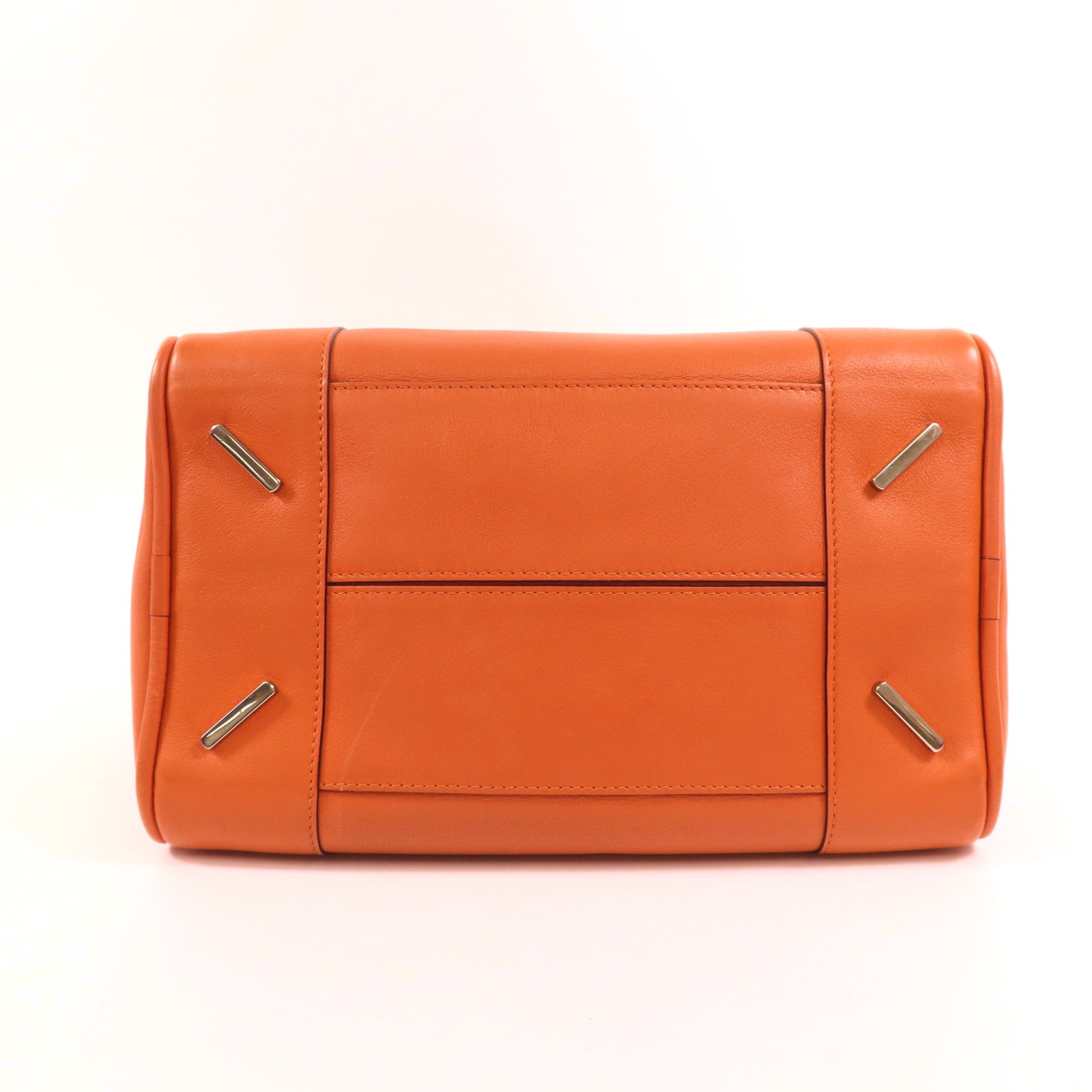 LOEWE 牛皮皮革2 Way Shoulder銀扣手挽肩背兩用袋