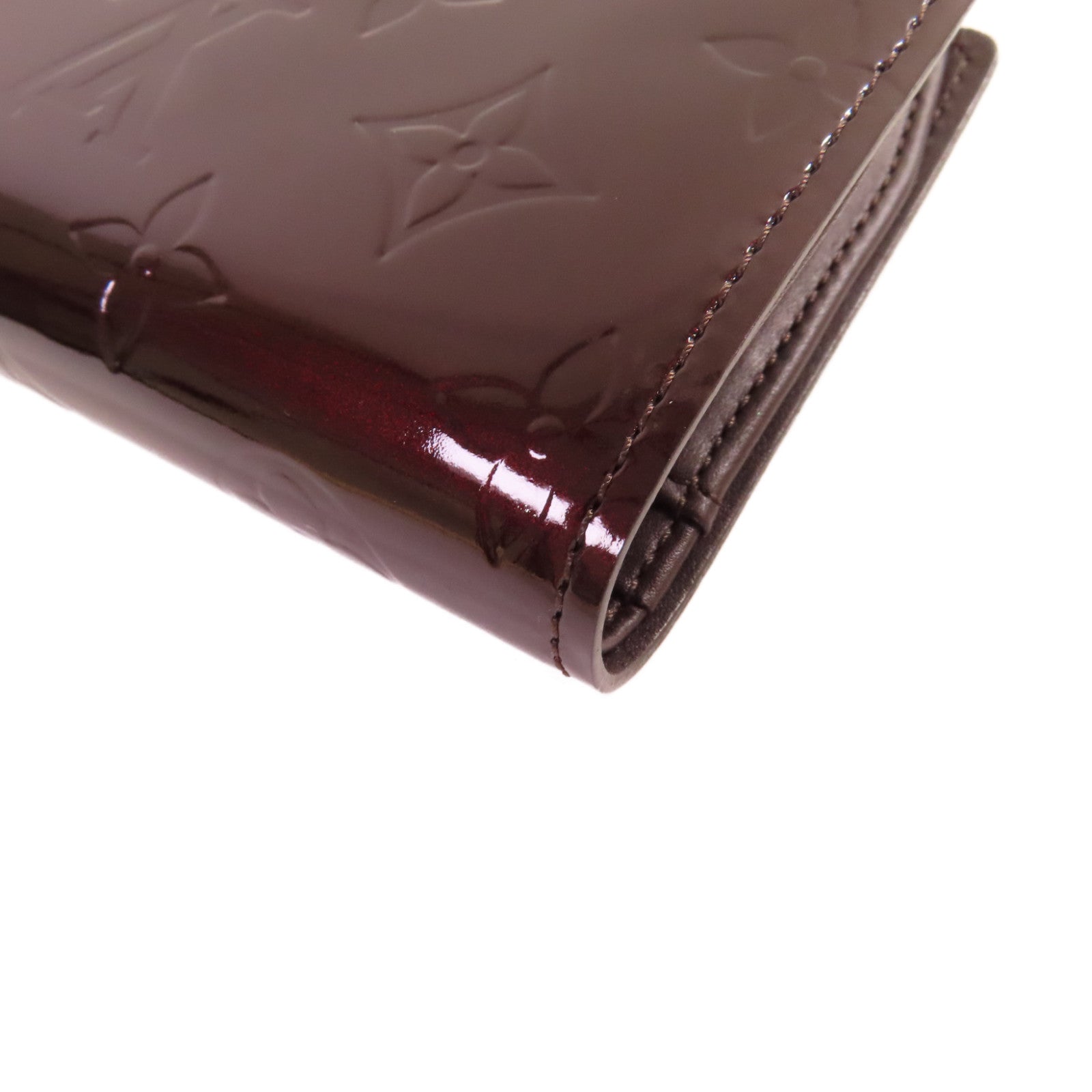 LOUIS VUITTON Monogram Vernis Portefeuille Viennois Bi-fold Wallet金扣短錢包紫色