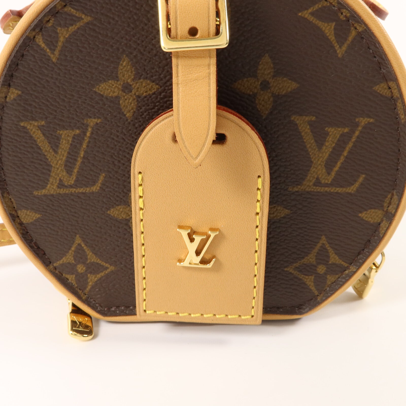 LOUIS VUITTON Monogram Mini Boite Chapeau金扣手挽肩背兩用袋