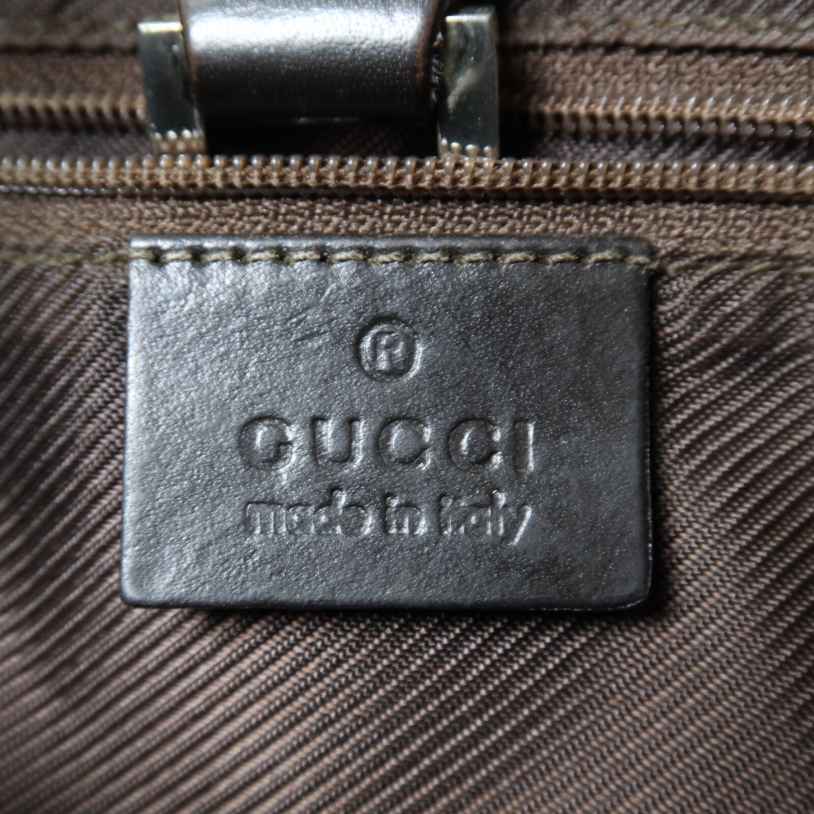 GUCCI 帆布Jackie Hobo銀扣肩背袋