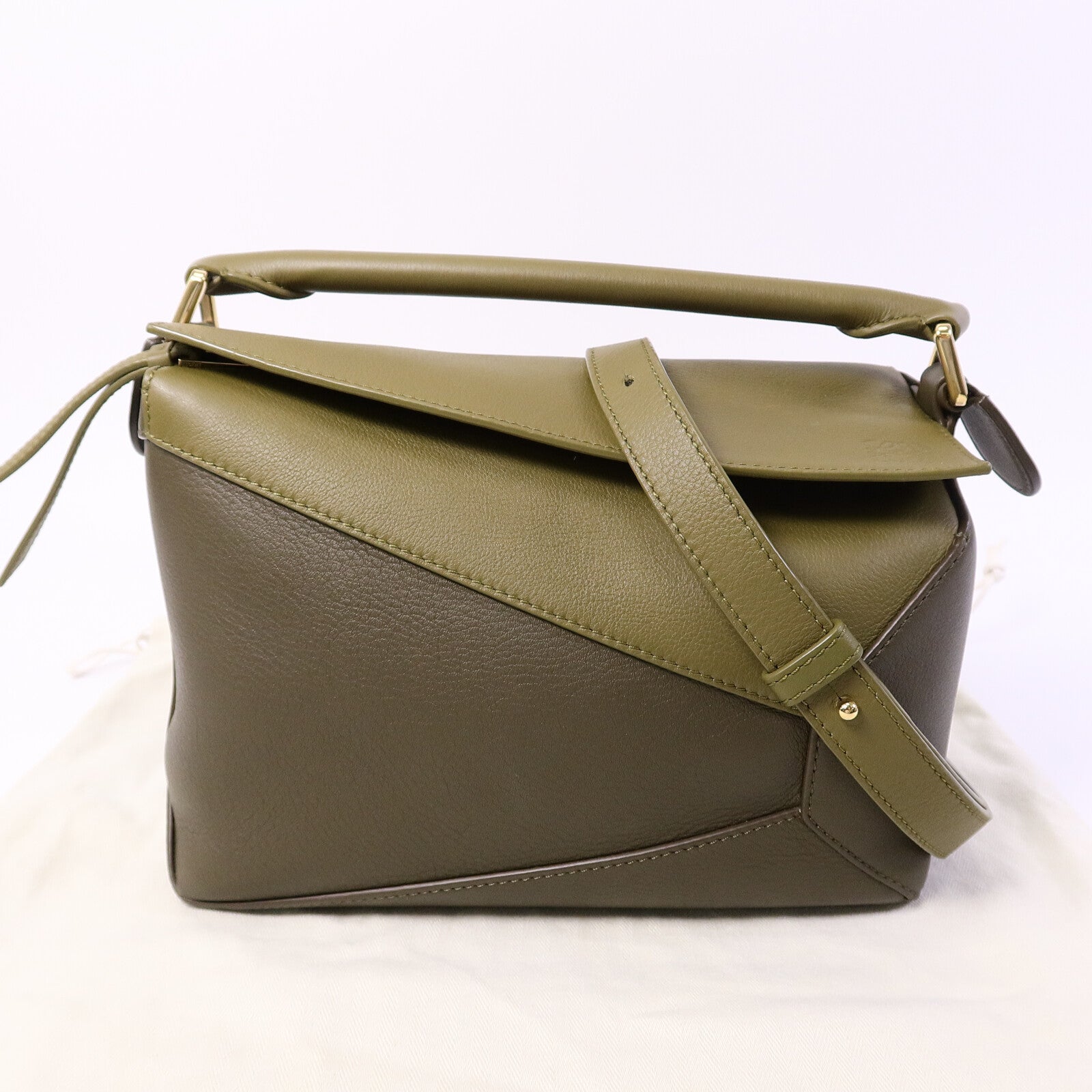 LOEWE 牛皮皮革Puzzle Small手挽肩背兩用袋