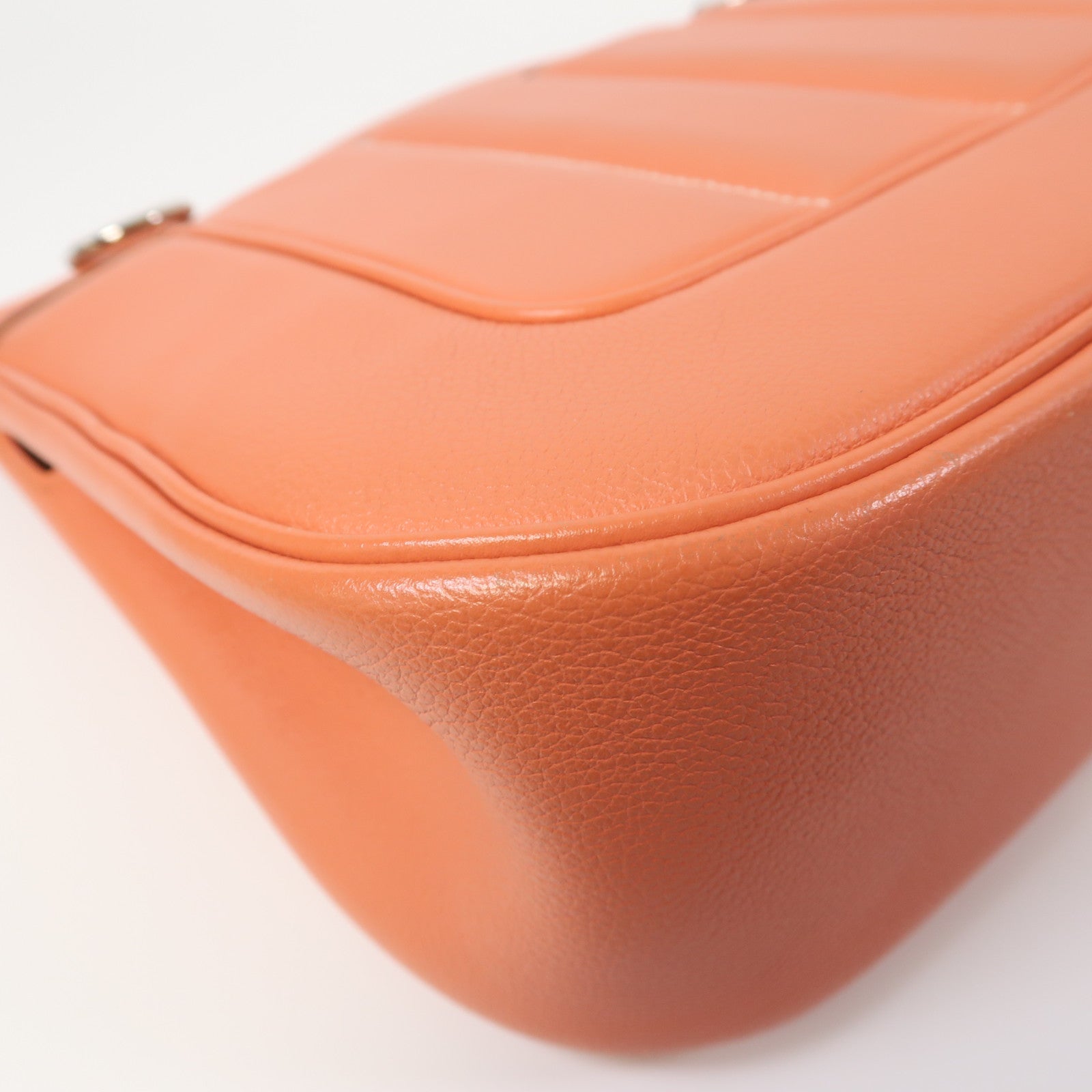HERMES Evercolor皮革Berline 28銀扣肩背袋Crevette龍蝦粉色