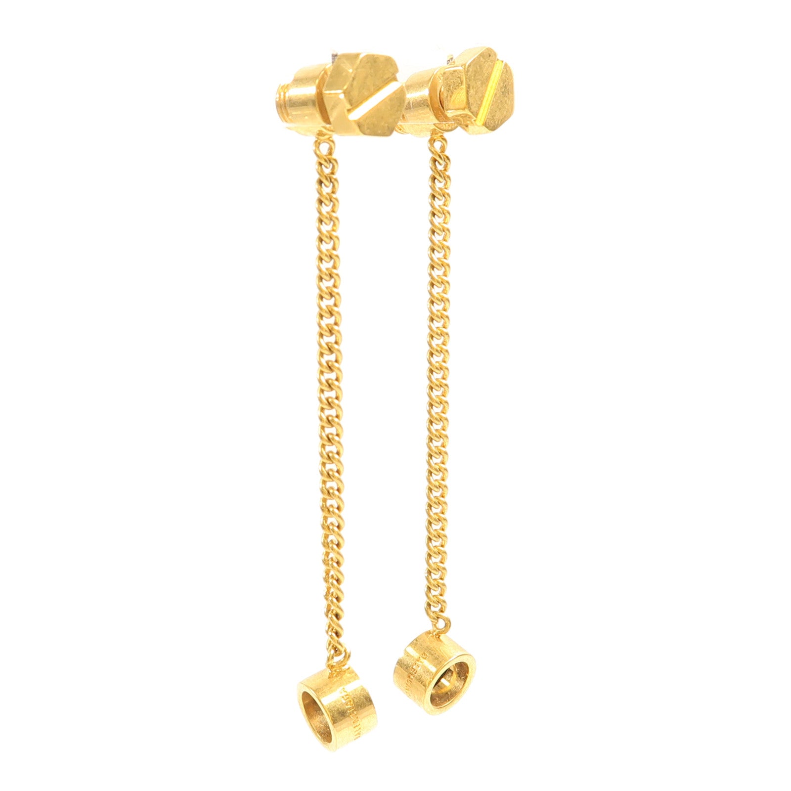BALENCIAGA 金屬Screw Drop Earrings耳環金色
