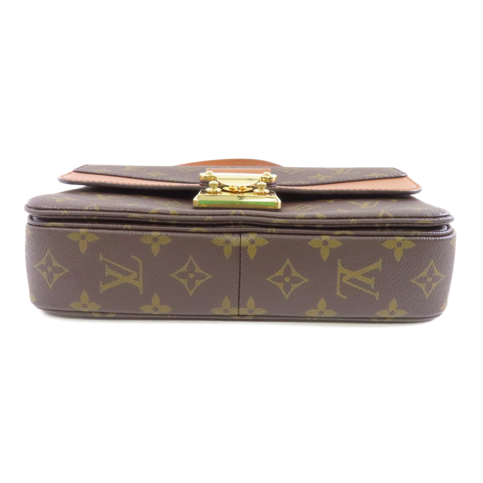LOUIS VUITTON Monogram Marceau金扣鏈帶肩背袋啡色