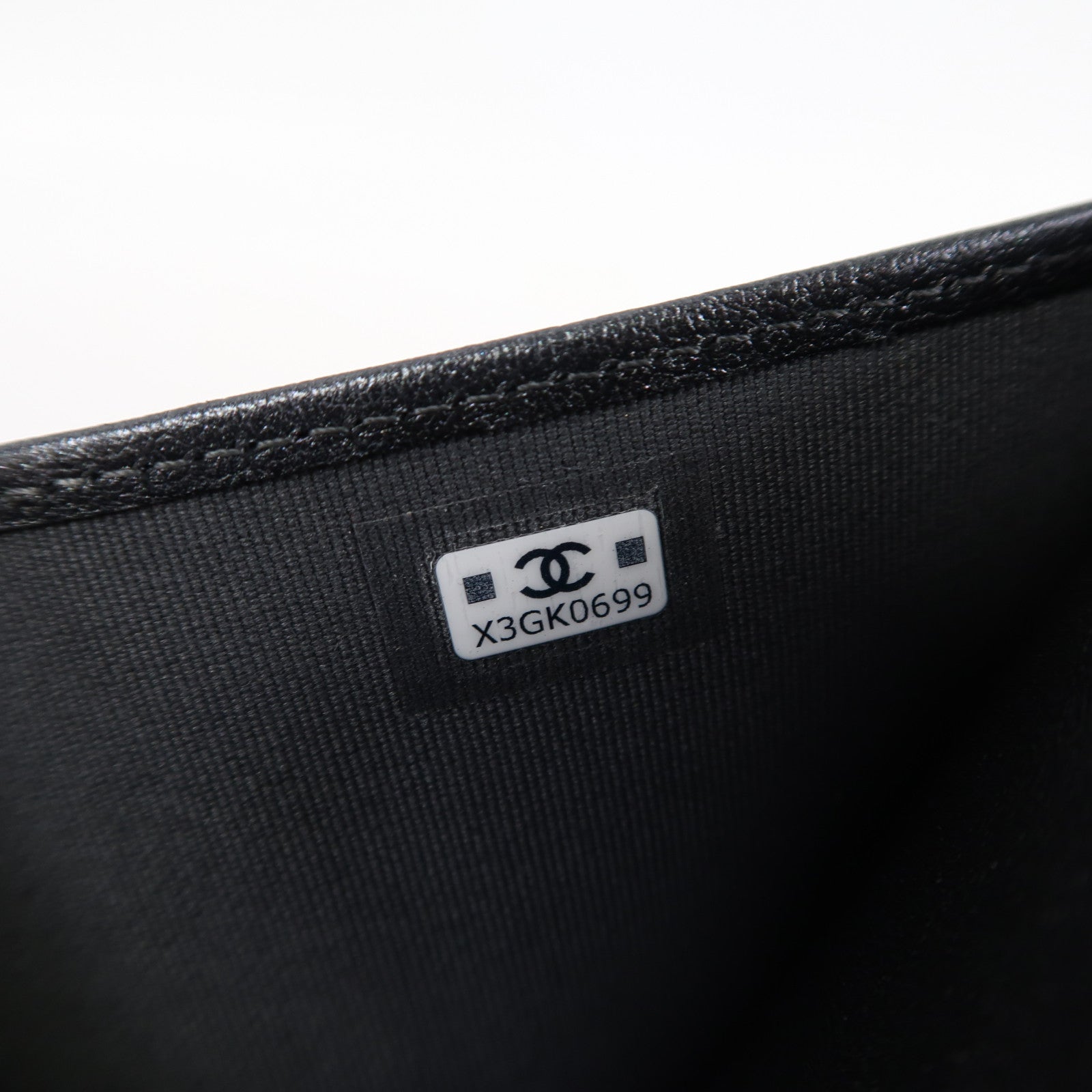 CHANEL 菱格牛皮皮革Short Wallet金扣錢包灰色