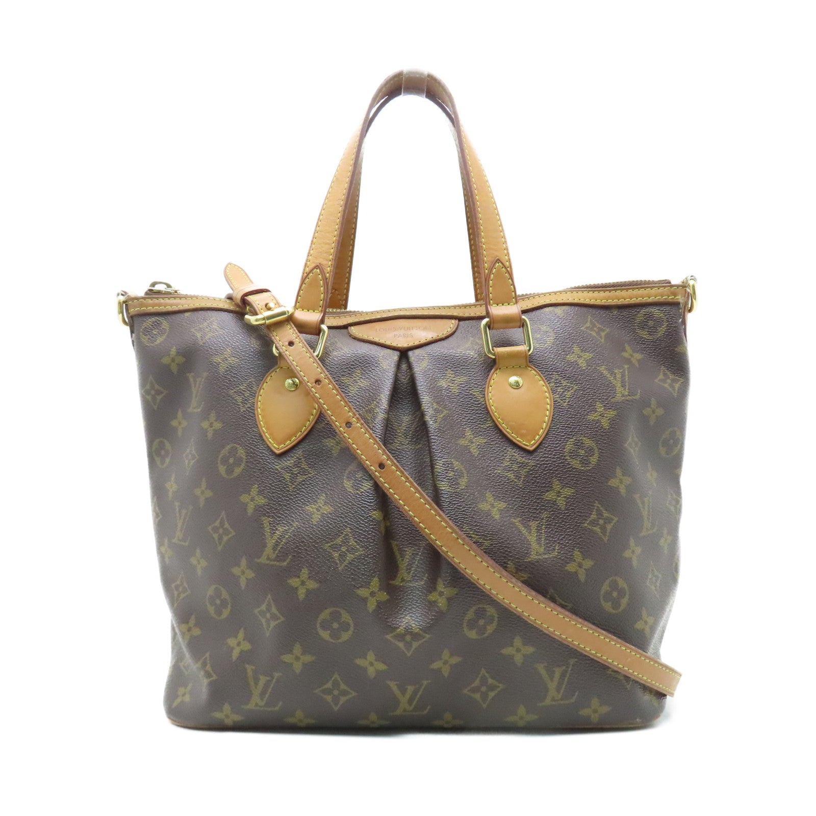 LOUIS VUITTON 【激減優惠】Monogram Palermo PM金扣手挽肩背兩用袋啡色