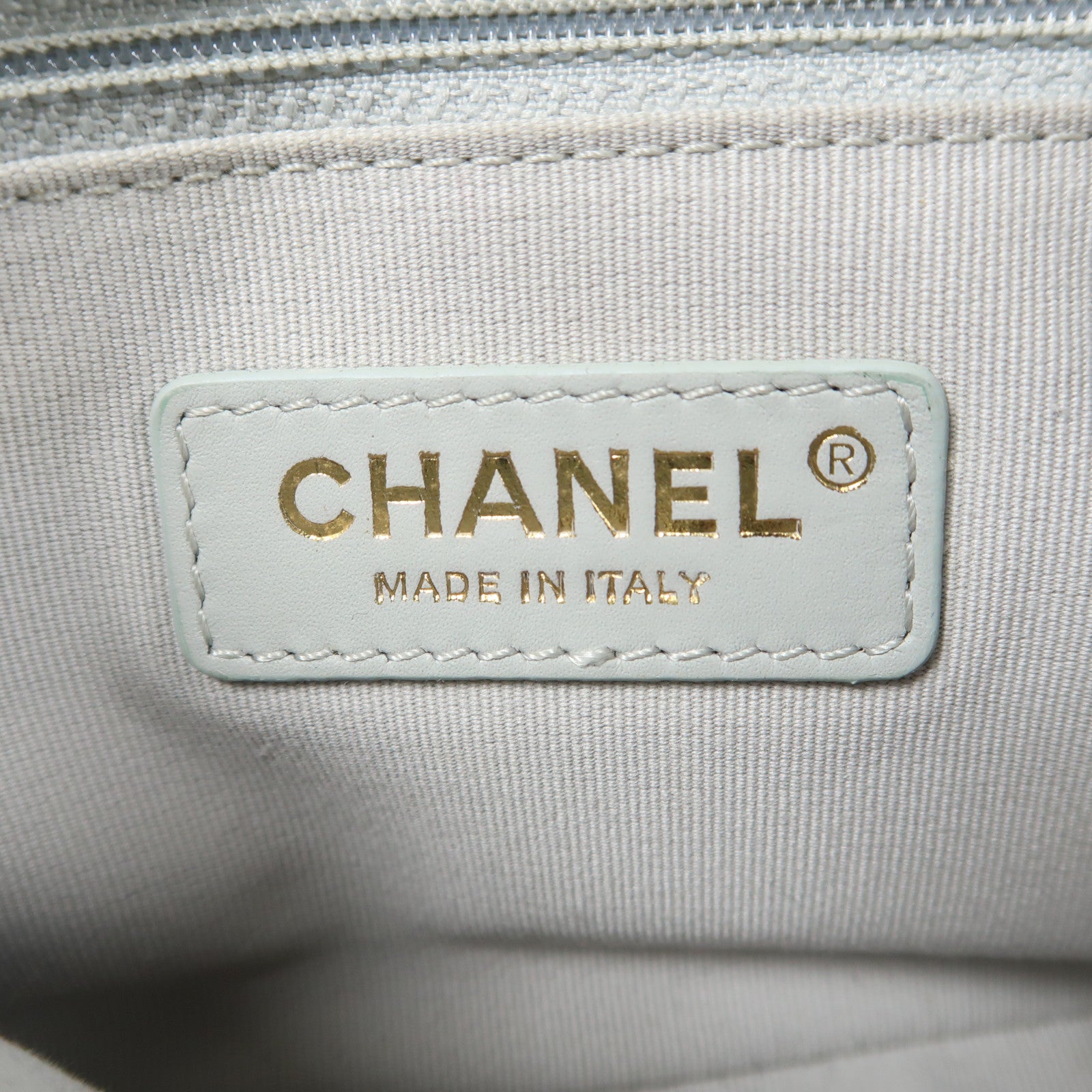 CHANEL 【激減優惠】羊皮皮革Chain Shoulder金扣鏈帶肩背袋淺綠色