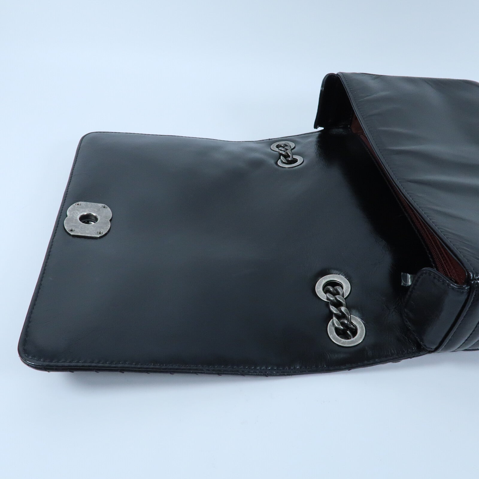 CHANEL 牛皮皮革Coco Boy Flap Bag鏈帶肩背袋