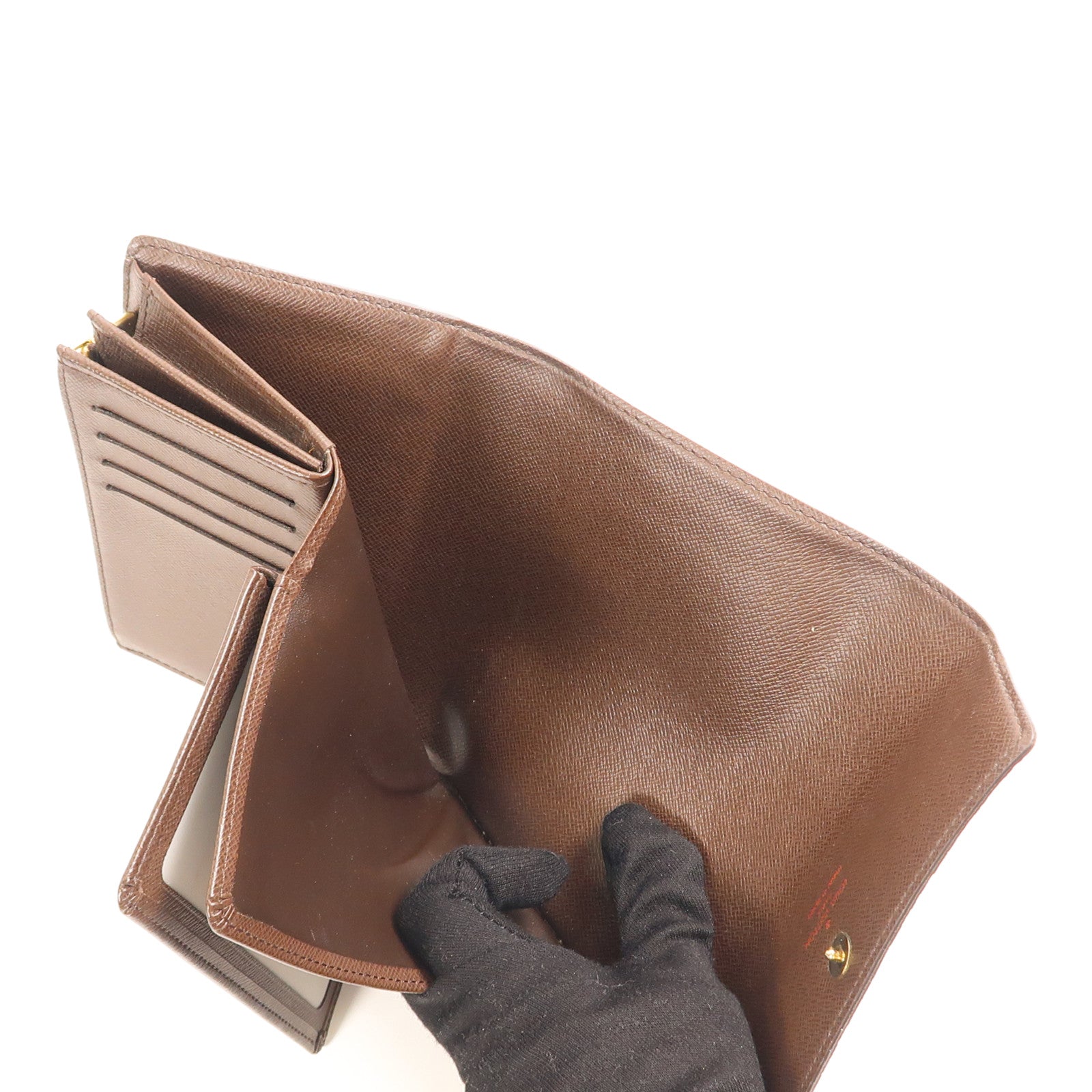 LOUIS VUITTON Damier Alexandra Wallet金扣錢包