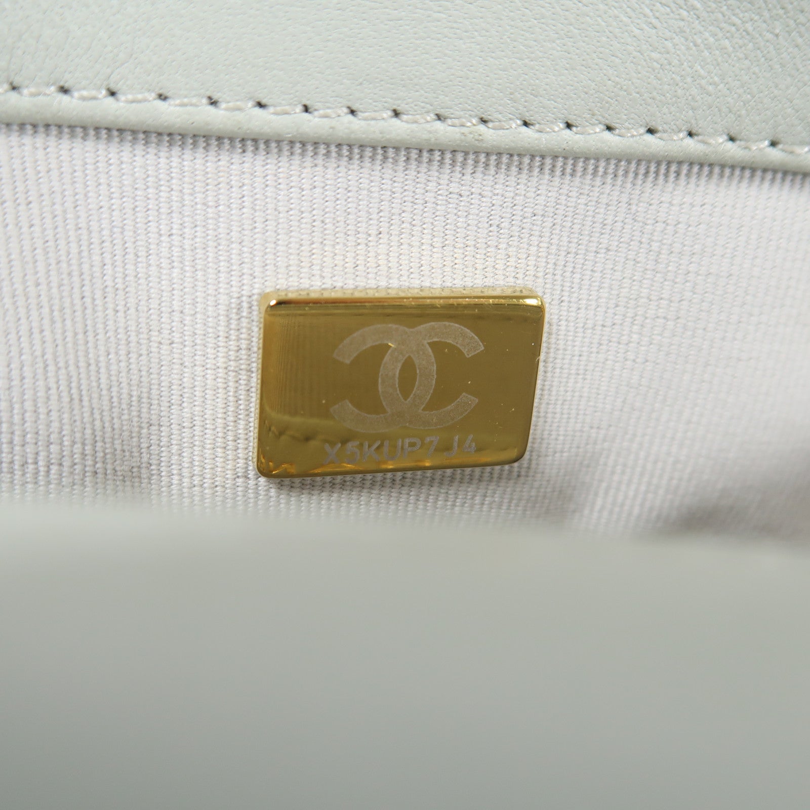 CHANEL 【激減優惠】羊皮皮革Chain Shoulder金扣鏈帶肩背袋淺綠色