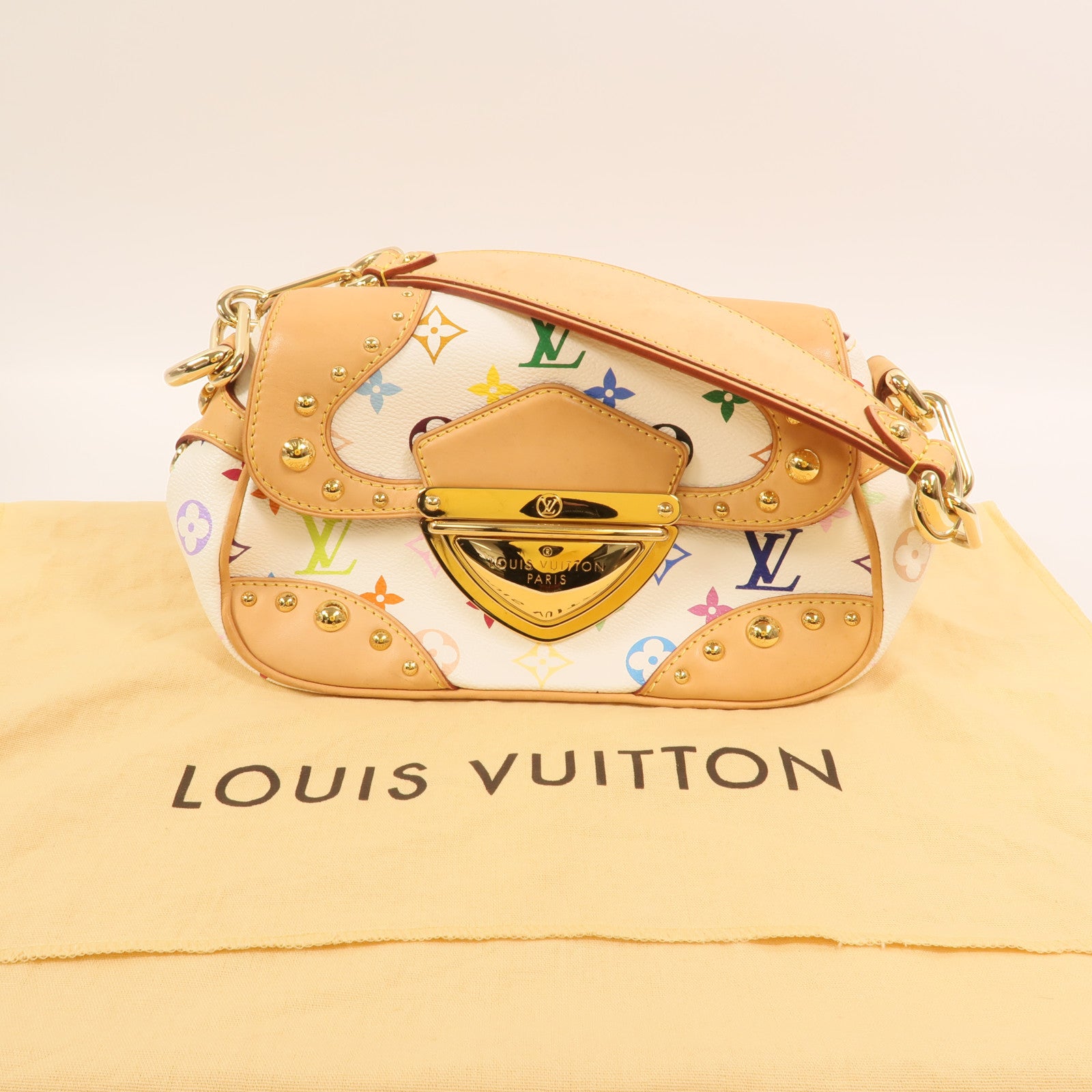 LOUIS VUITTON Monogram Multicolore Marilyn金扣肩背袋