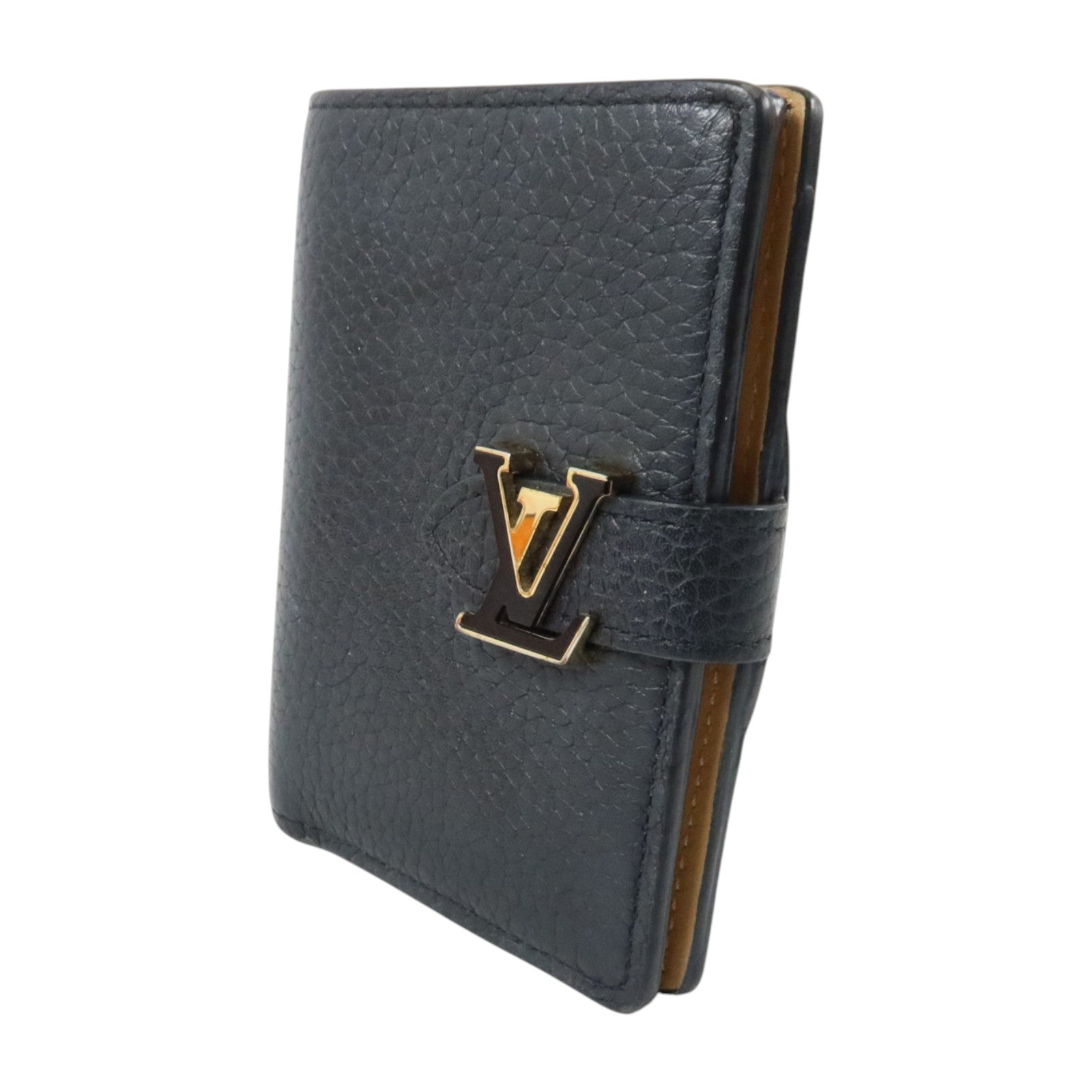 LOUIS VUITTON Taurillon Capuines Wallet金扣錢包