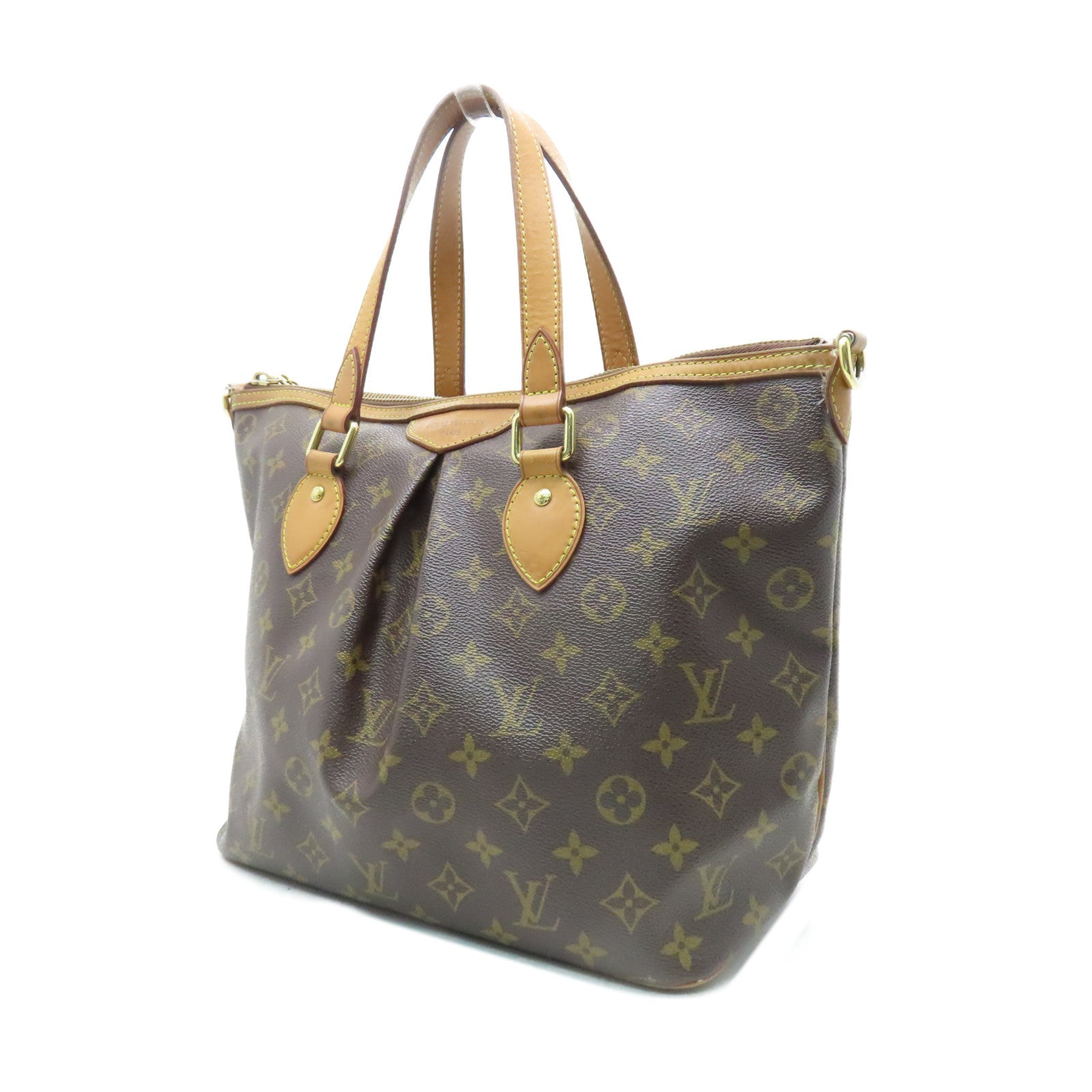 LOUIS VUITTON 【激減優惠】Monogram Palermo PM金扣手挽肩背兩用袋啡色