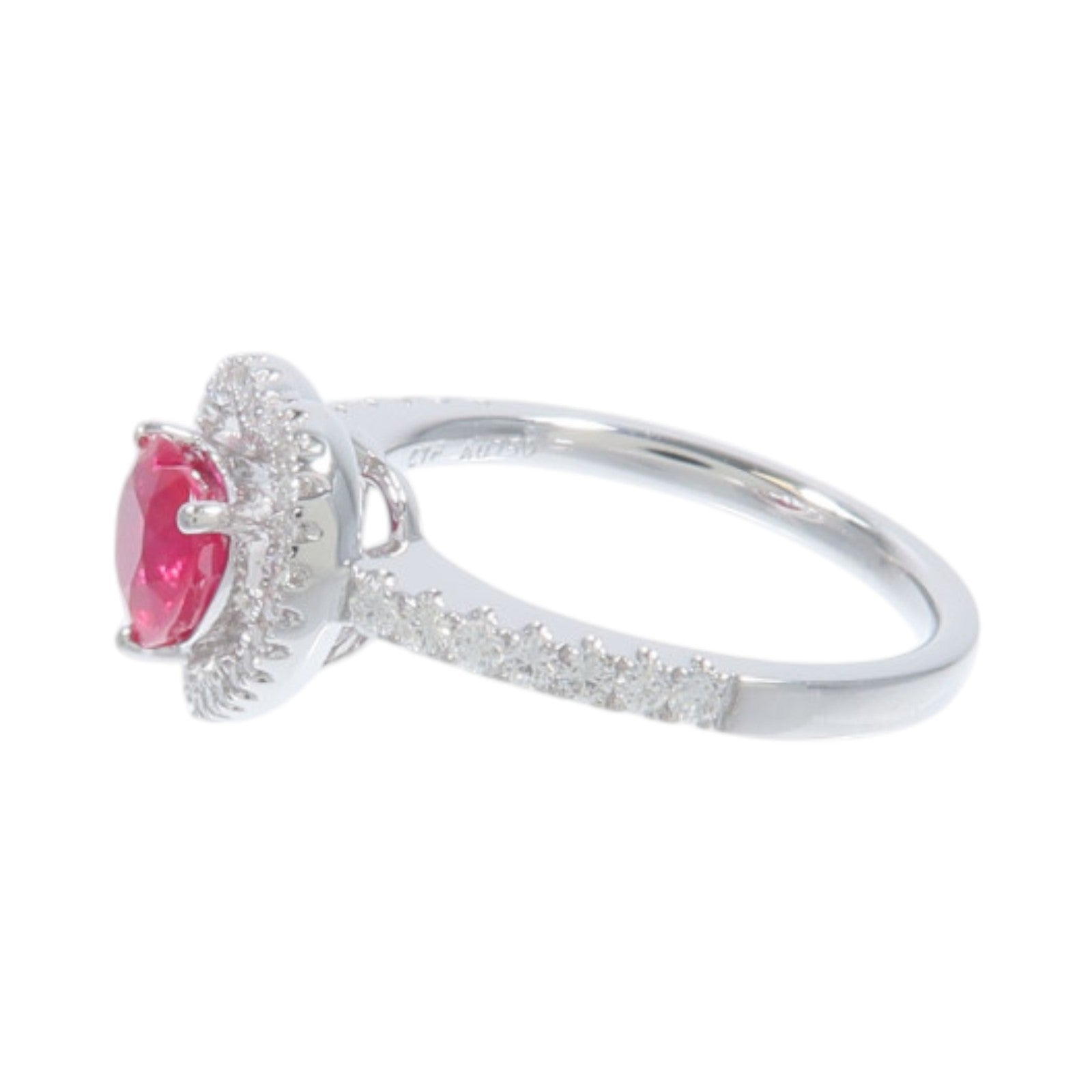 JEWELRY 18K白金Ruby Diamond Ring紅寶石/鑽石戒指