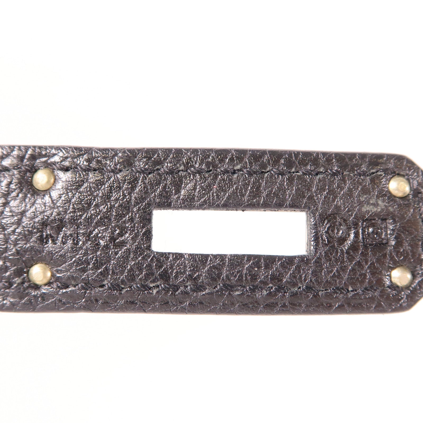 HERMES Togo皮革Kelly 32銀扣手挽肩背兩用袋Noir