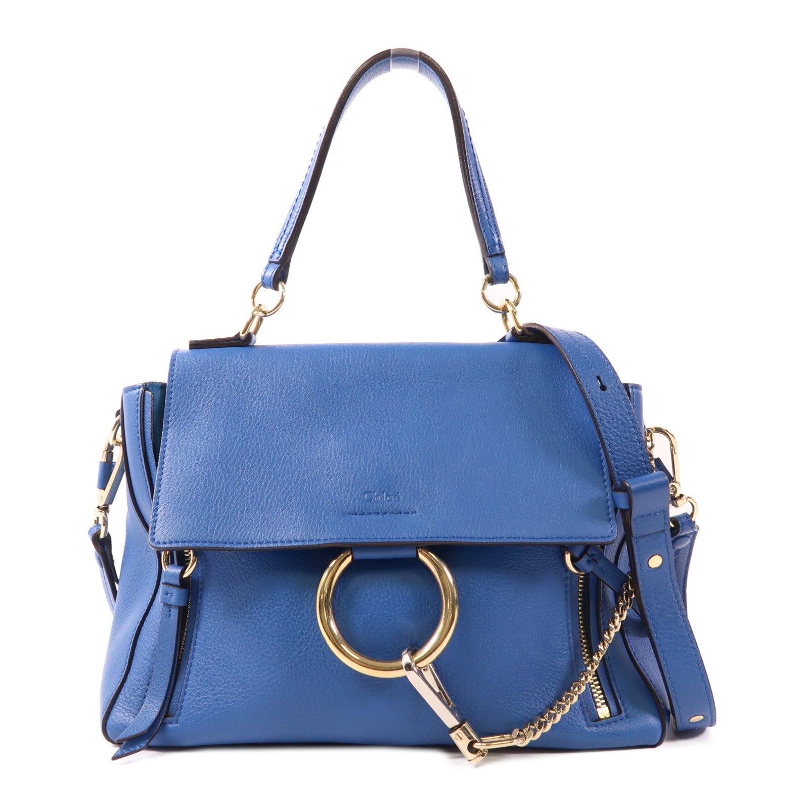 Chloe 牛皮皮革Faye Bag金扣手挽肩背兩用袋