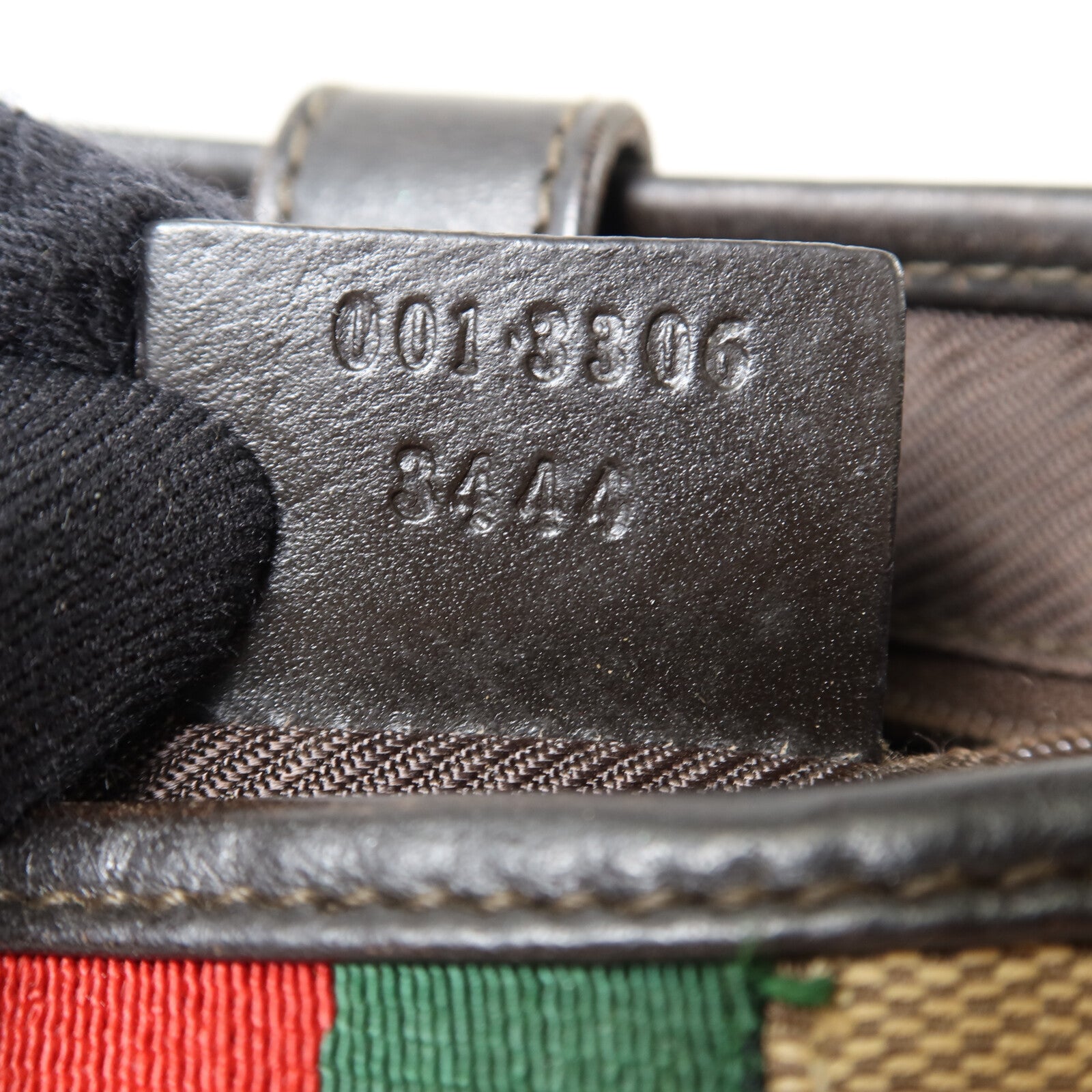 GUCCI 帆布Jackie Hobo銀扣肩背袋
