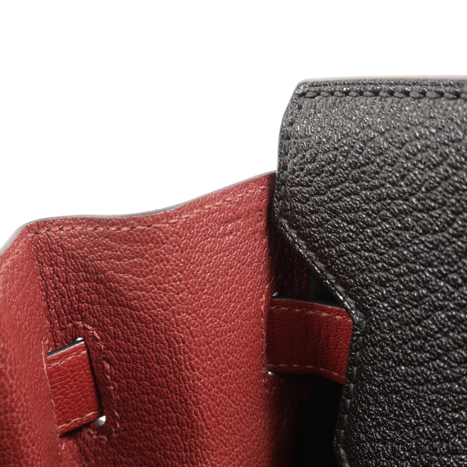 HERMES Chevre皮革Birkin 30 Special Order手挽袋Noir/Rouge H