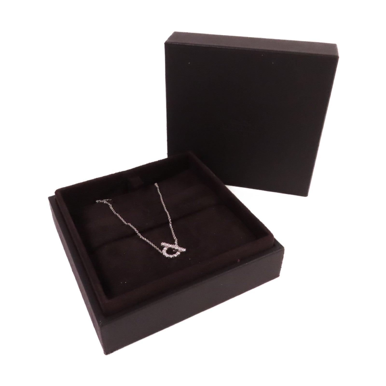 HERMES 18K白金/0.54ct鑽石Finesse Diamond Necklace項鏈