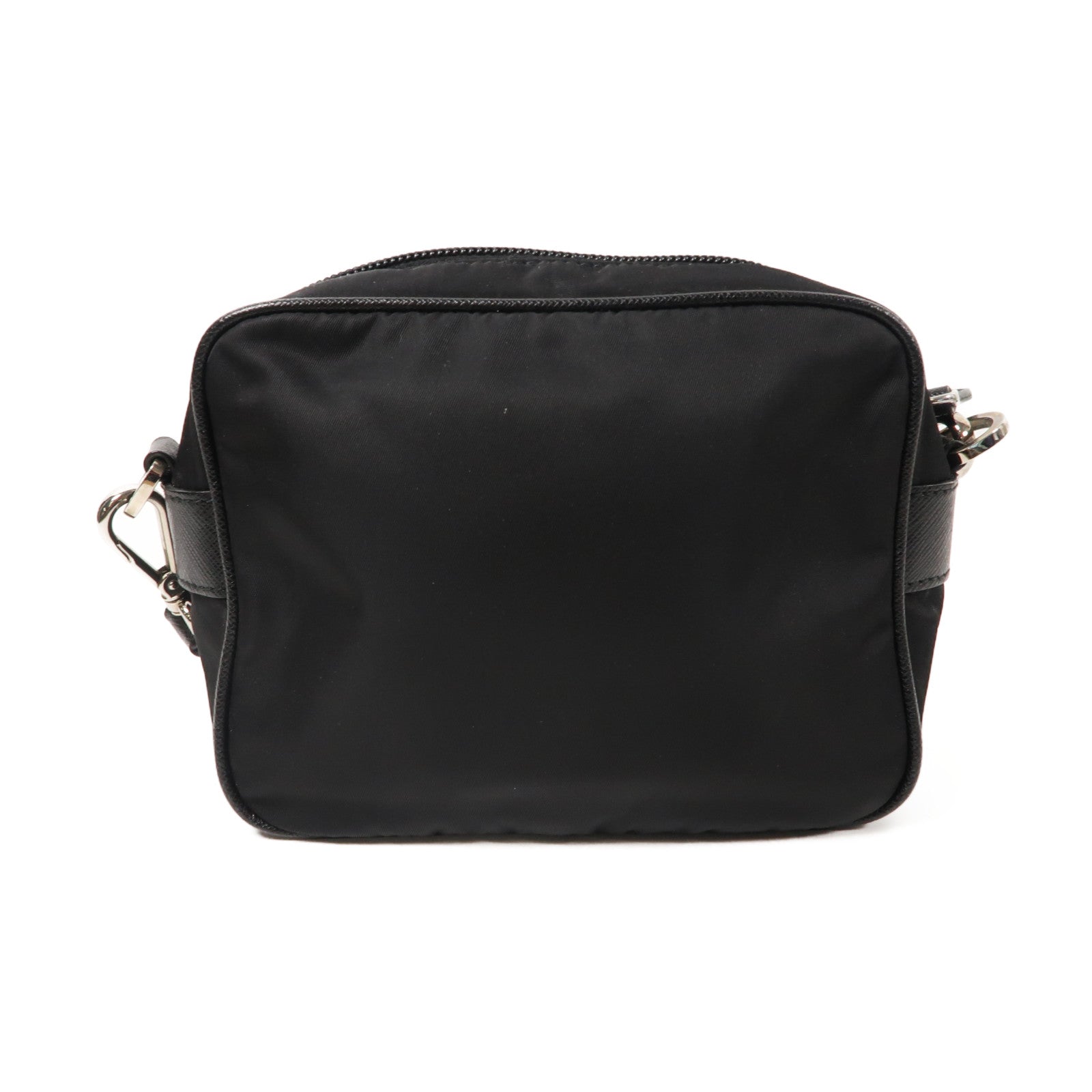 PRADA 尼龍Shoulder Bag銀扣肩背袋黑色
