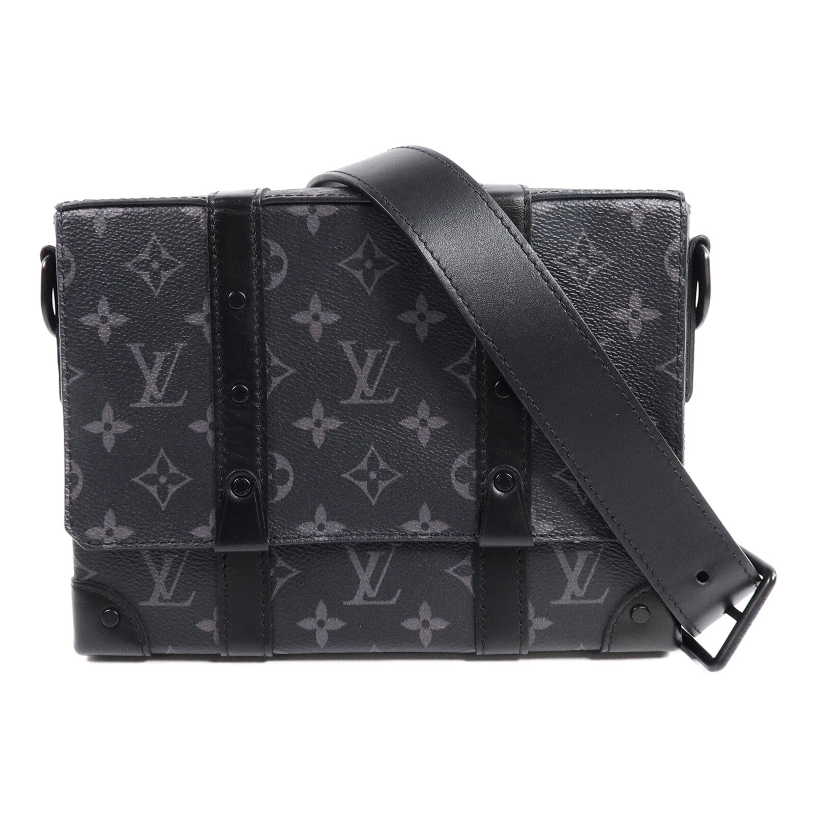 LOUIS VUITTON Monogram Eclipse Trunk Messenger肩背袋
