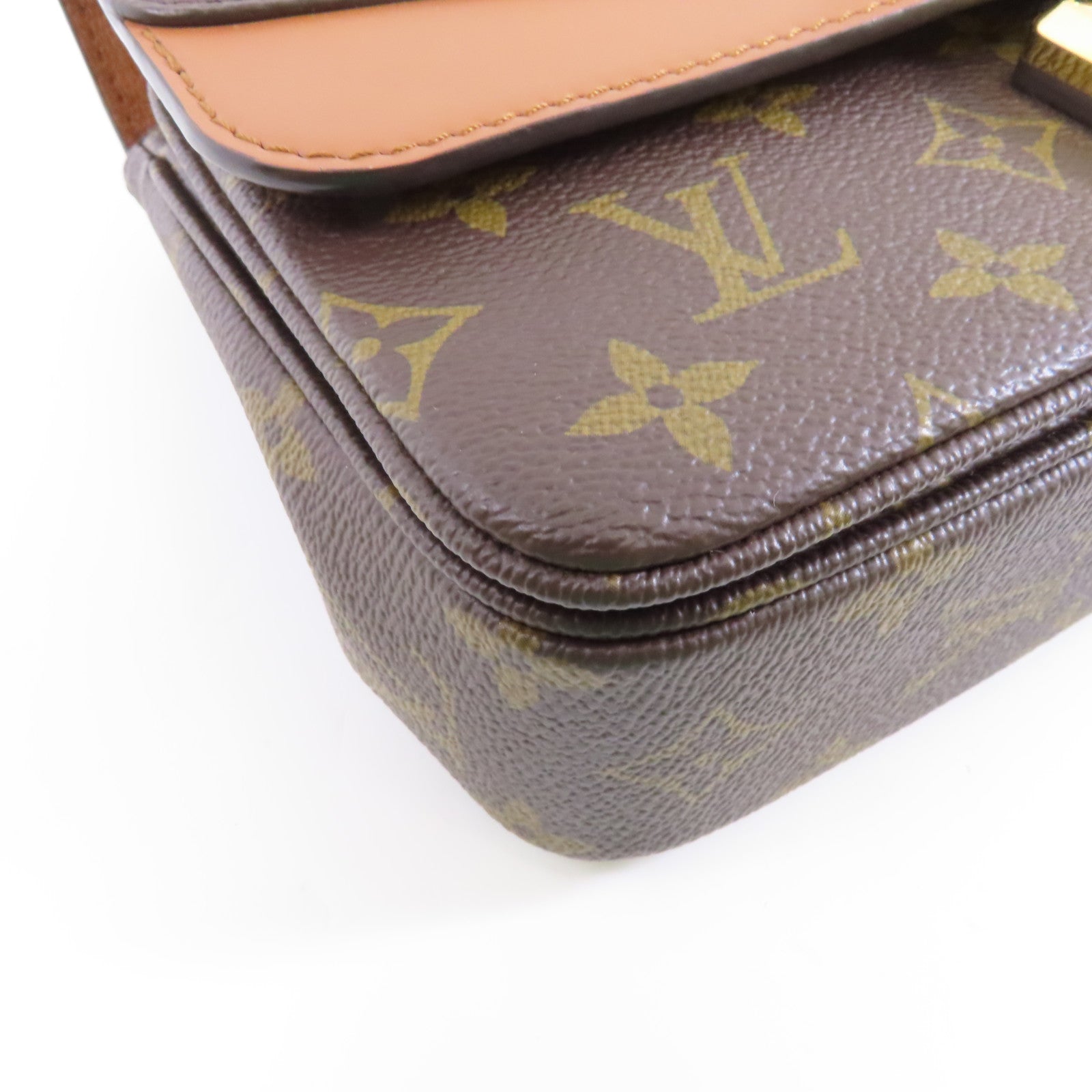 LOUIS VUITTON Monogram Marceau金扣鏈帶肩背袋啡色
