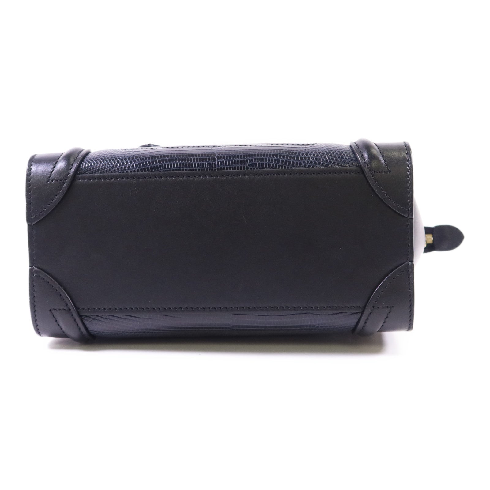 CELINE 蜥蝪皮革/牛皮皮革Nano Luggage金扣手挽肩背兩用袋