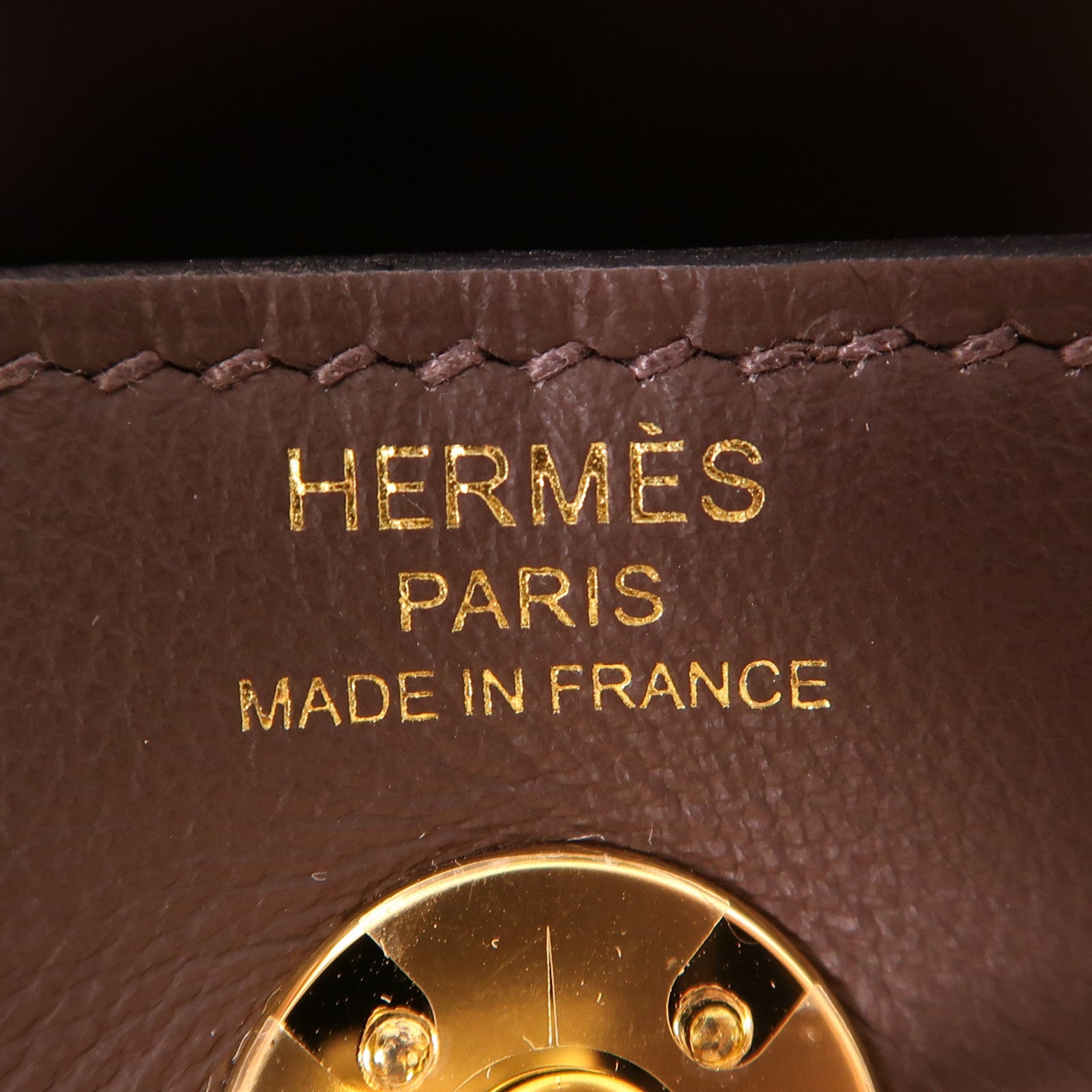 HERMES Swift皮革Mini Lindy金扣手挽肩背兩用袋Moka
