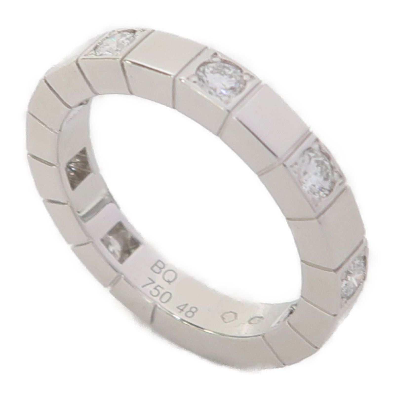 CARTIER 【激減優惠】18K白金Laniere Ring戒指Cartier#48/US#4.5